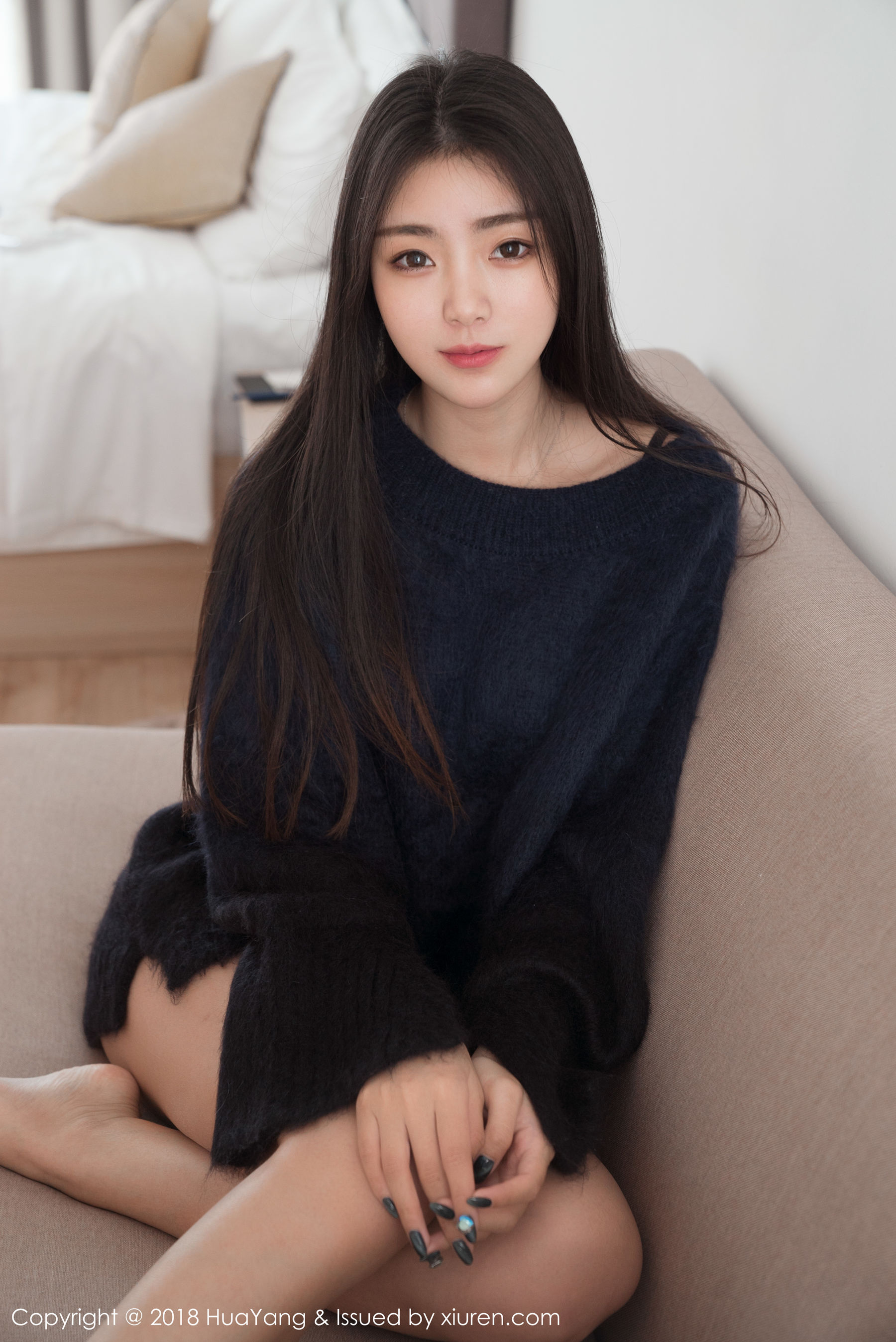 可樂Vicky《毛衣+白衬衫》 [花漾HuaYang] Vol.027 