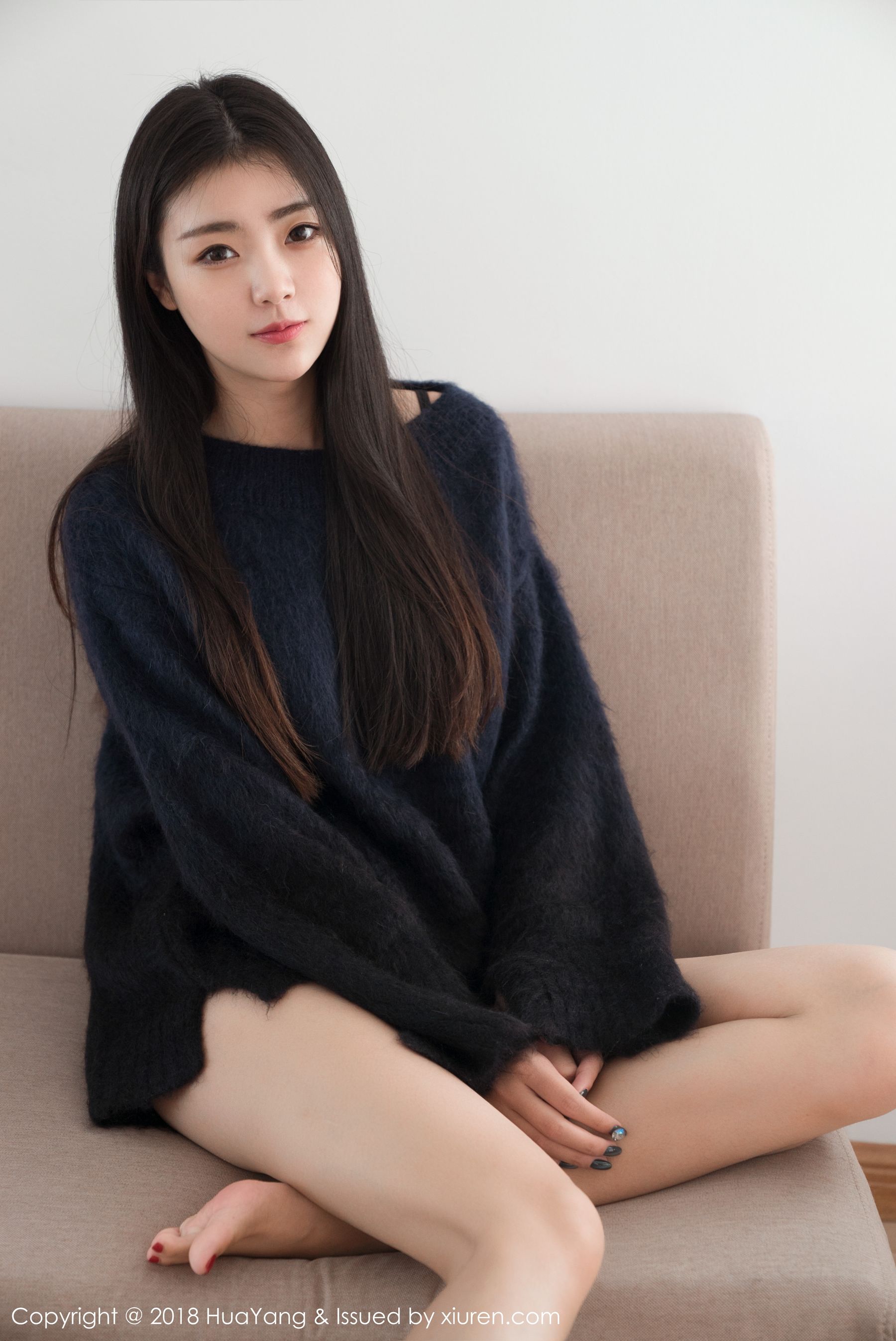 可樂Vicky《毛衣+白衬衫》 [花漾HuaYang] Vol.027 