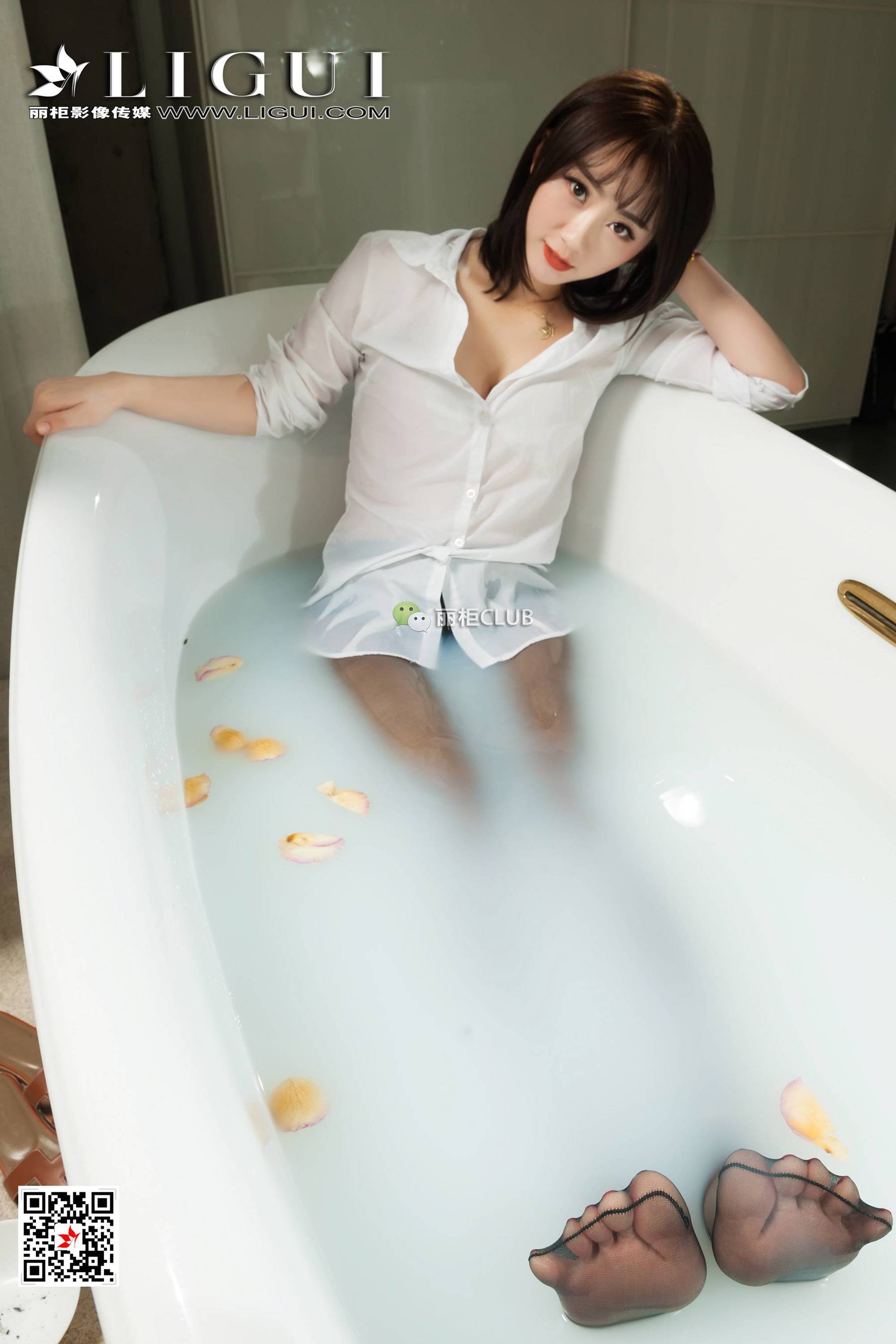 足模然然《浴缸丝足迷情》 [丽柜LIGUI] 网络丽人 