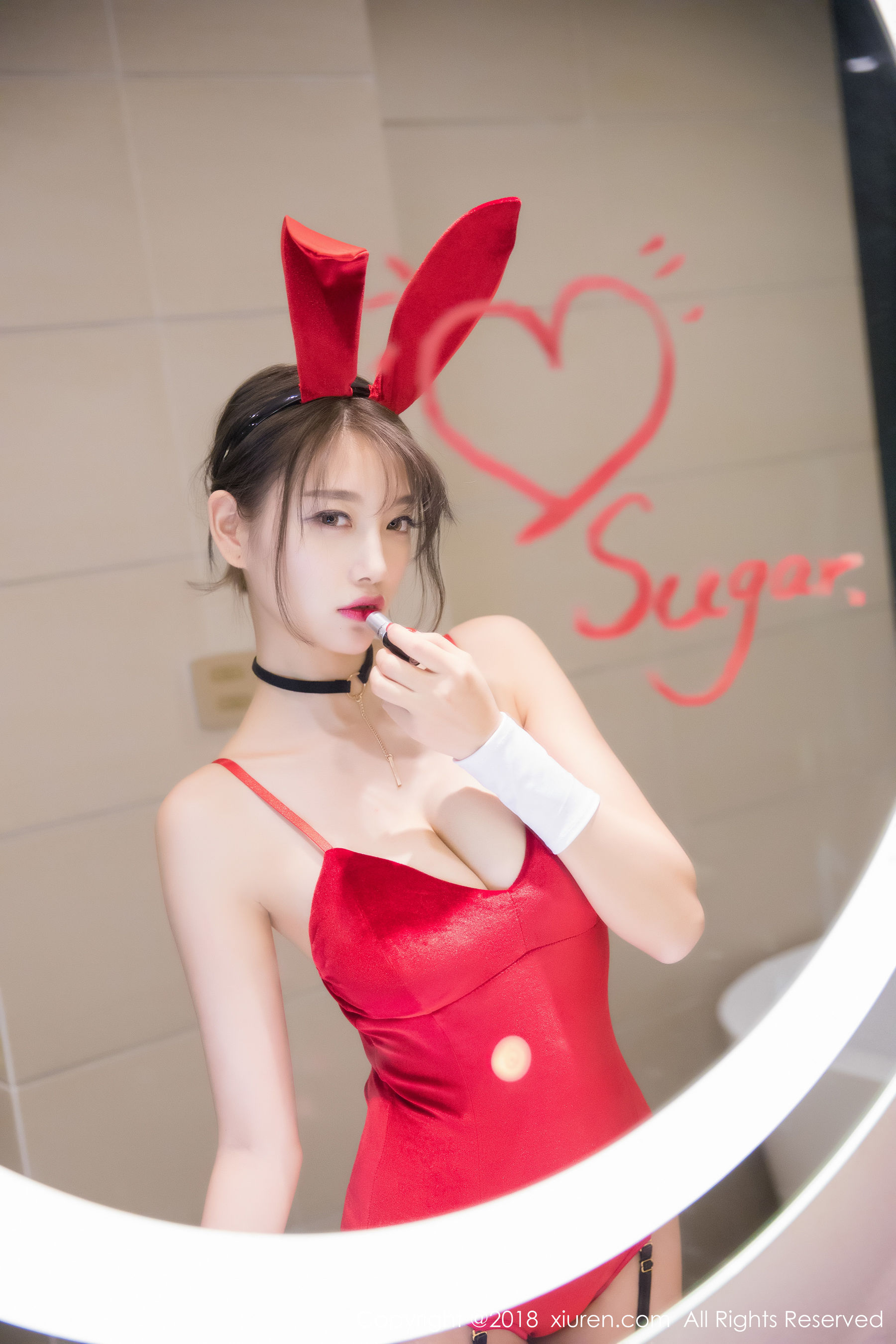 杨晨晨sugar《黑丝兔女郎+浴室湿身系列》 [秀人XIUREN] No.1033 