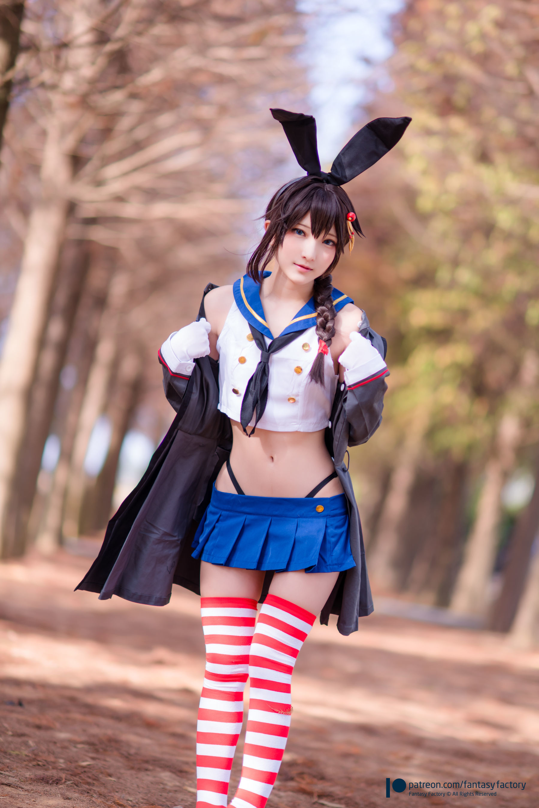 [Fantasy Factory] 小丁Cosplay - JK制服 水手小兔 外拍