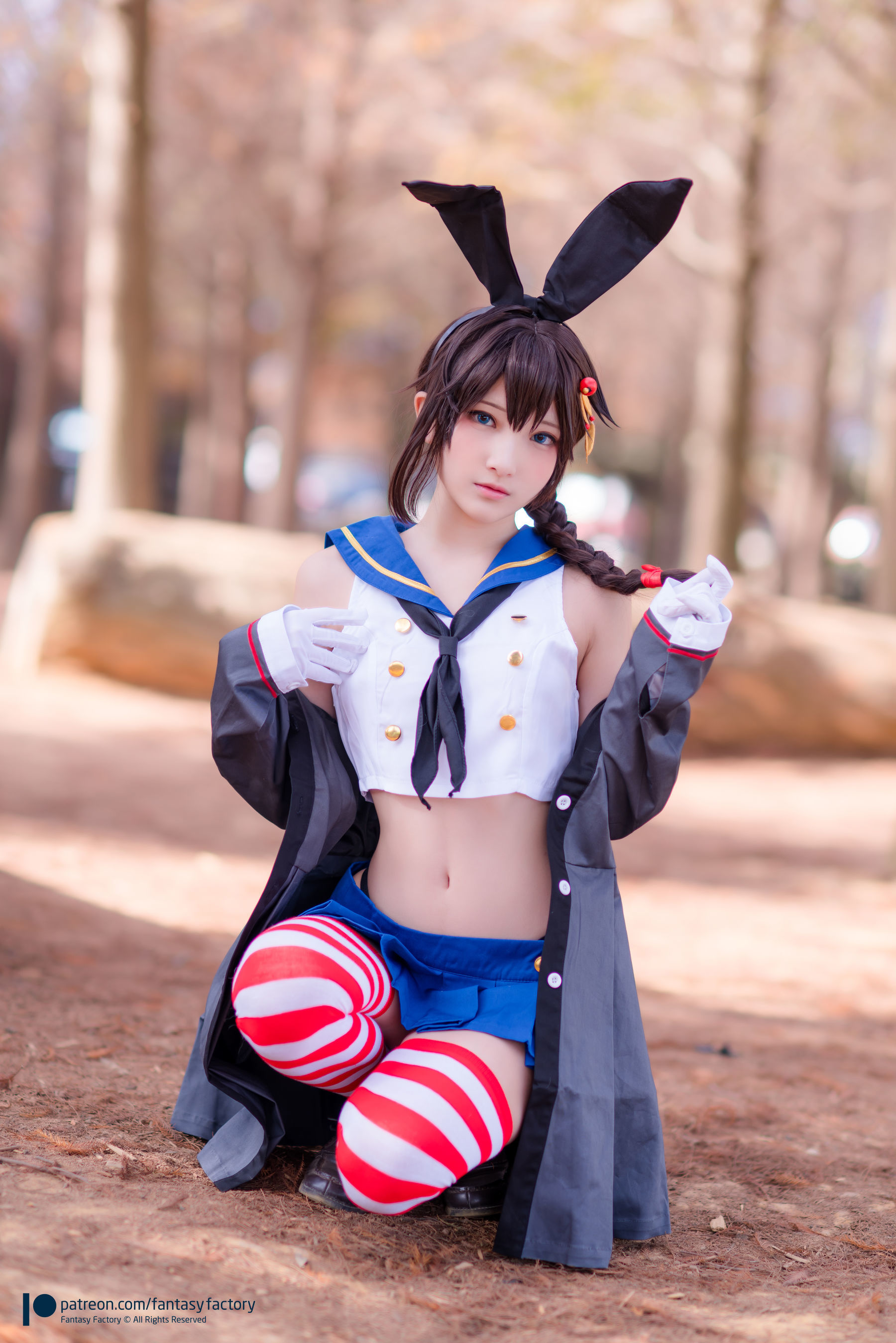 [Fantasy Factory] 小丁Cosplay - JK制服 水手小兔 外拍