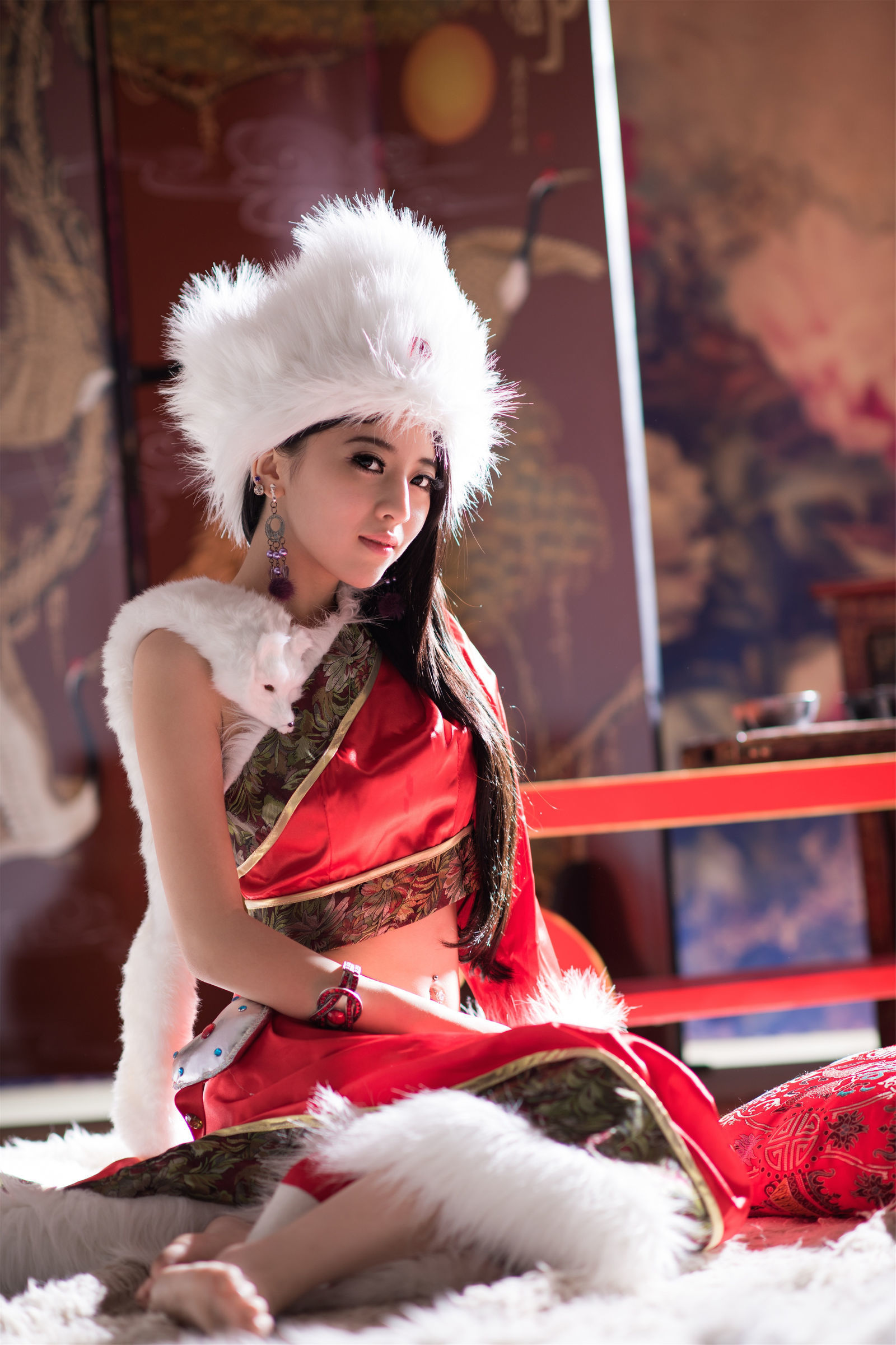 [台湾美女] 宅男女神张楚曼-中国风圣诞节琴二棚
