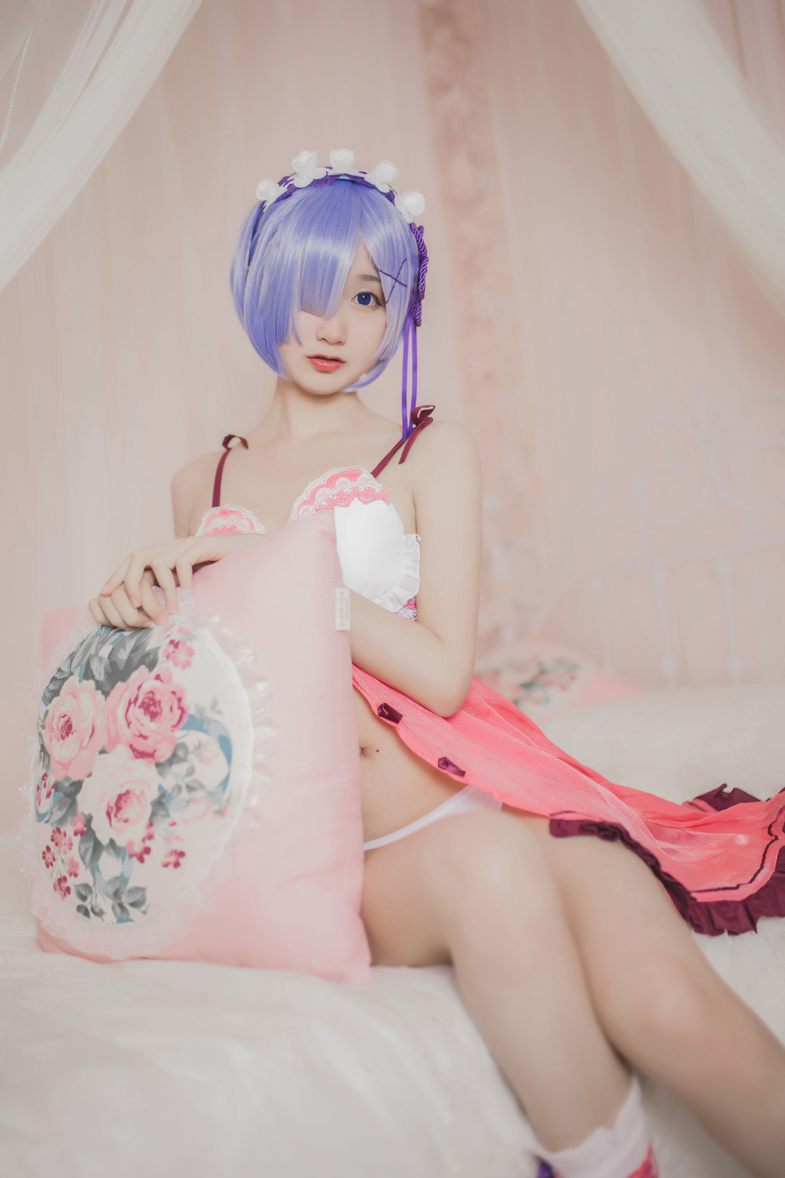 [萝莉COS] 木绵绵OwO - 蕾姆睡衣