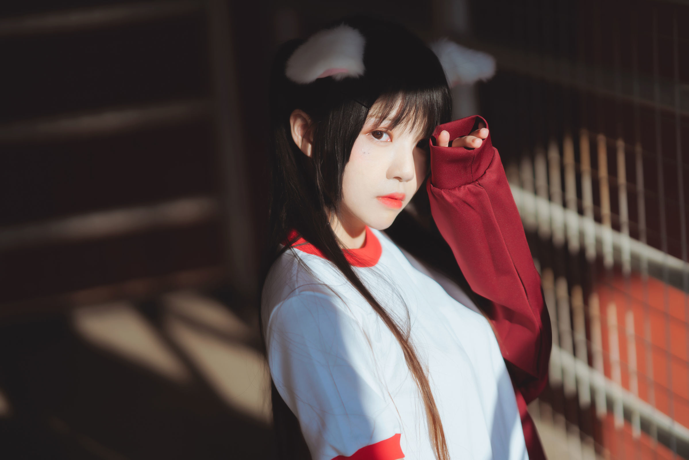[萝莉COS] 桜桃喵 - 红色体操服