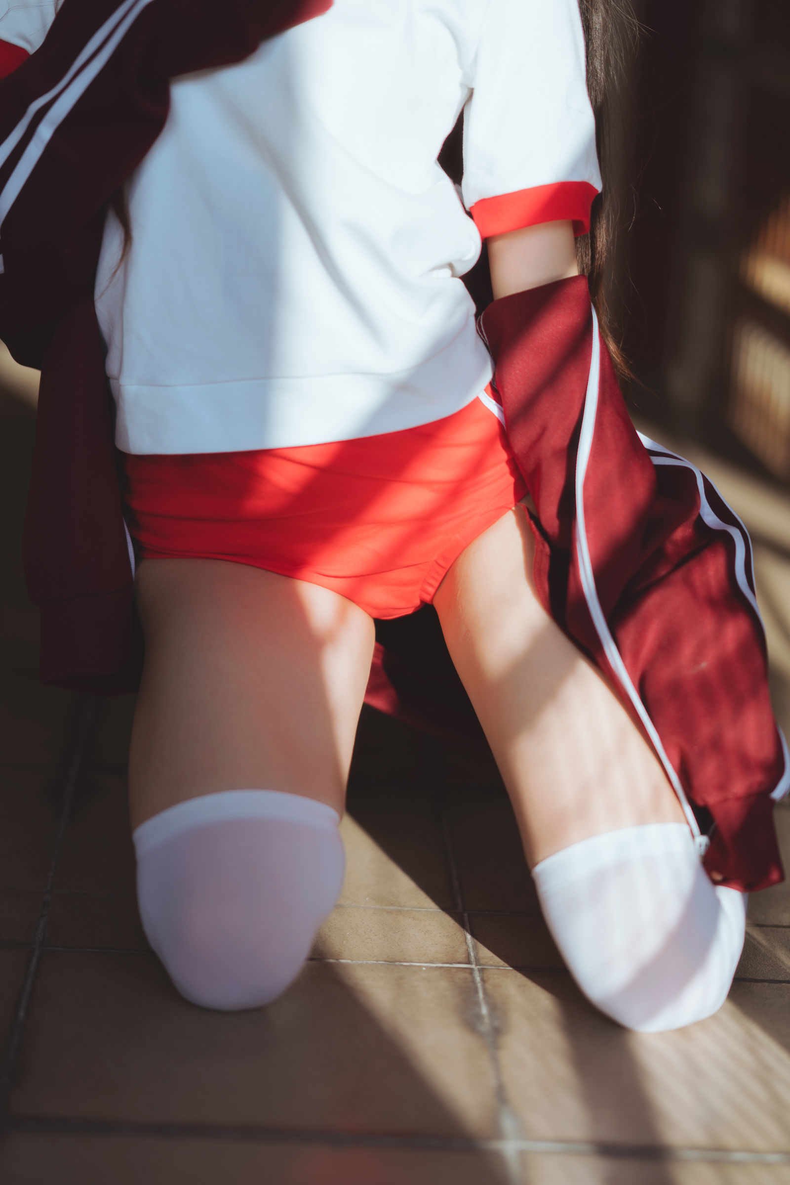 [萝莉COS] 桜桃喵 - 红色体操服