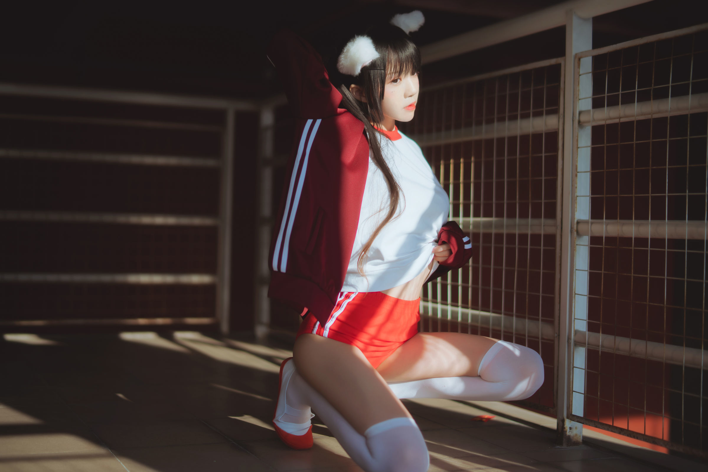 [萝莉COS] 桜桃喵 - 红色体操服