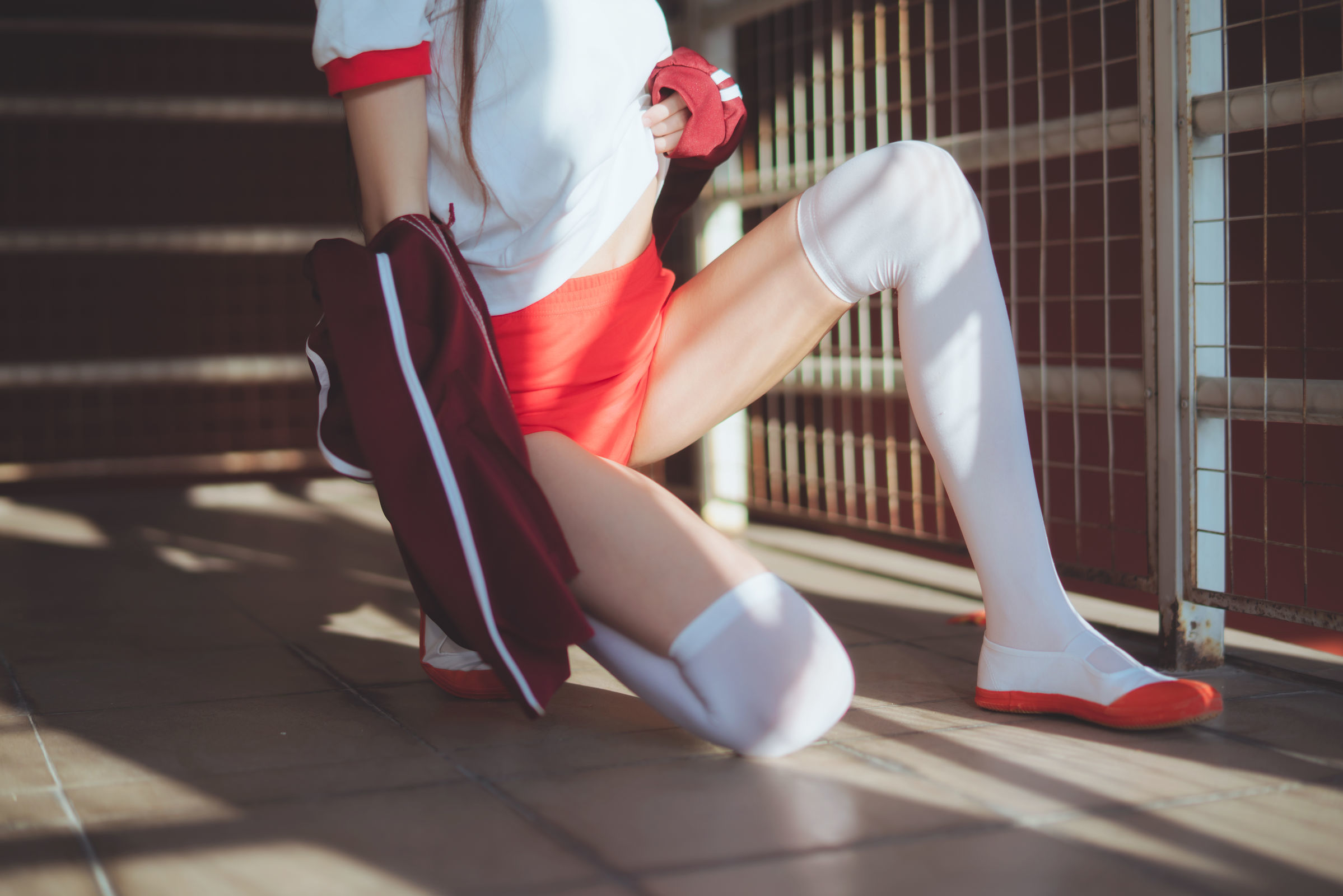 [萝莉COS] 桜桃喵 - 红色体操服