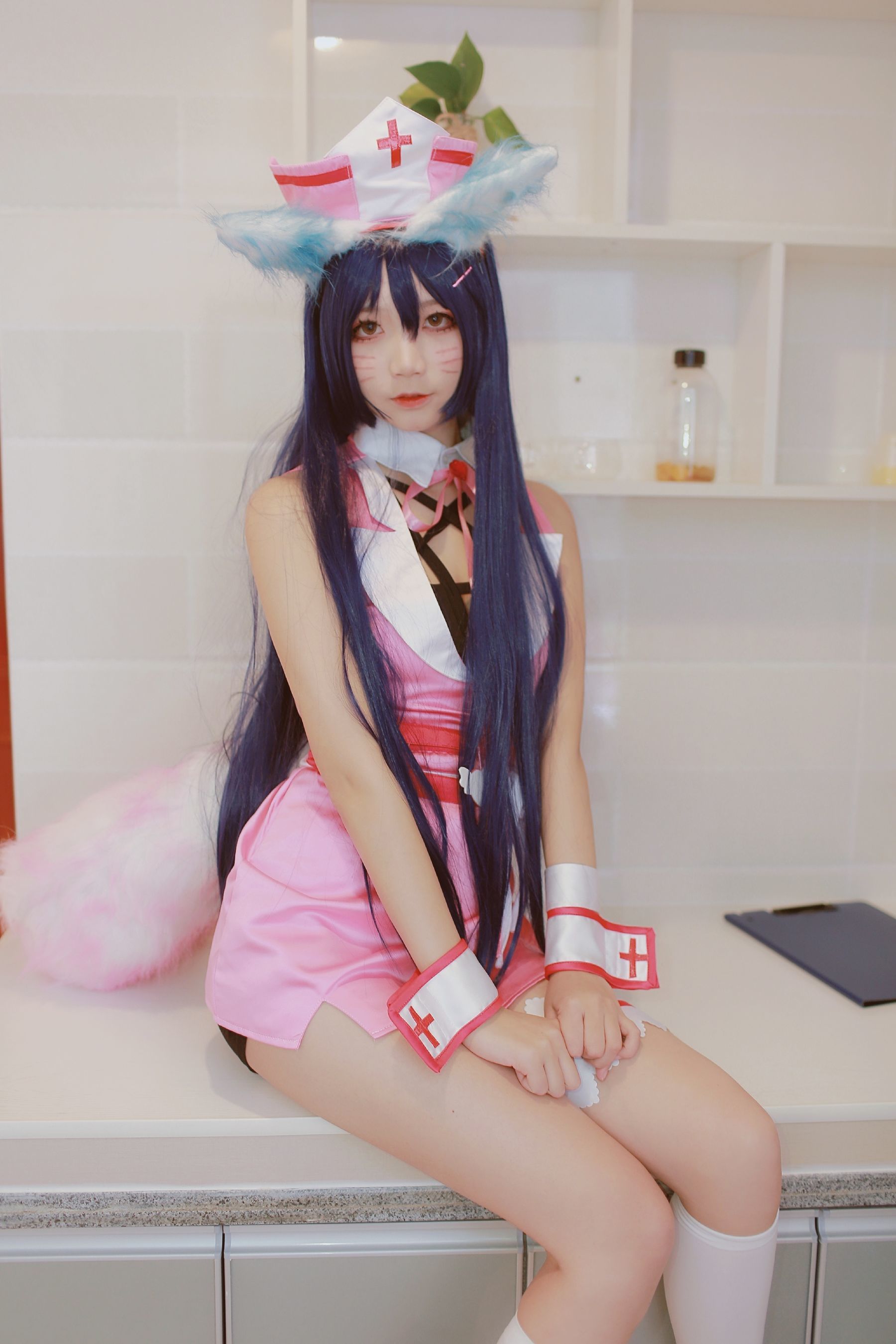 [萝莉COS] 清纯少女五更百鬼 - 阿狸护士服