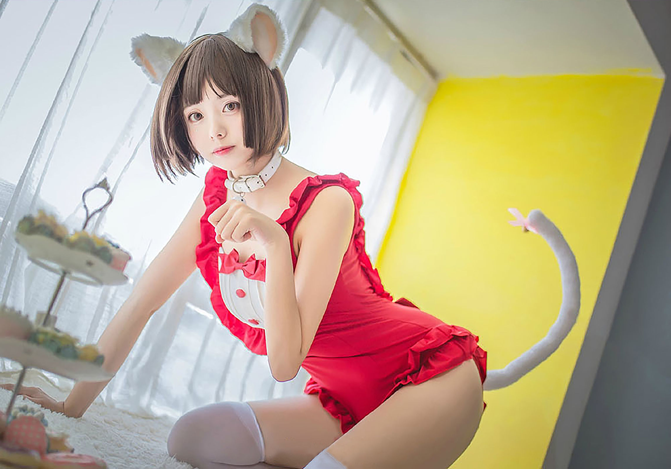 [萝莉COS] 萌系小野妹子w - 猫系泳衣+魔法少女伊莉雅