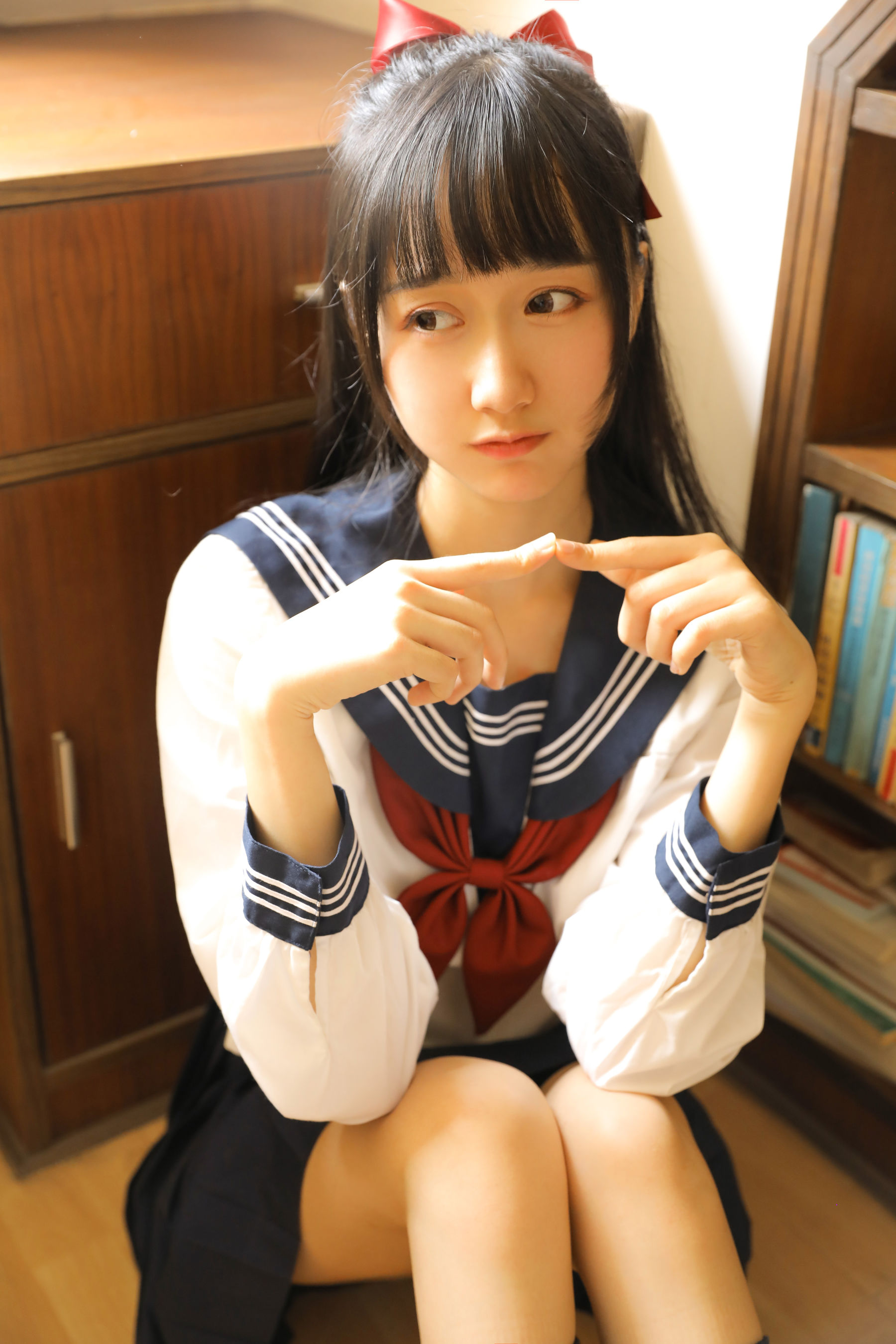 [萝莉COS] 木绵绵OwO - 绵相随 JK水手服