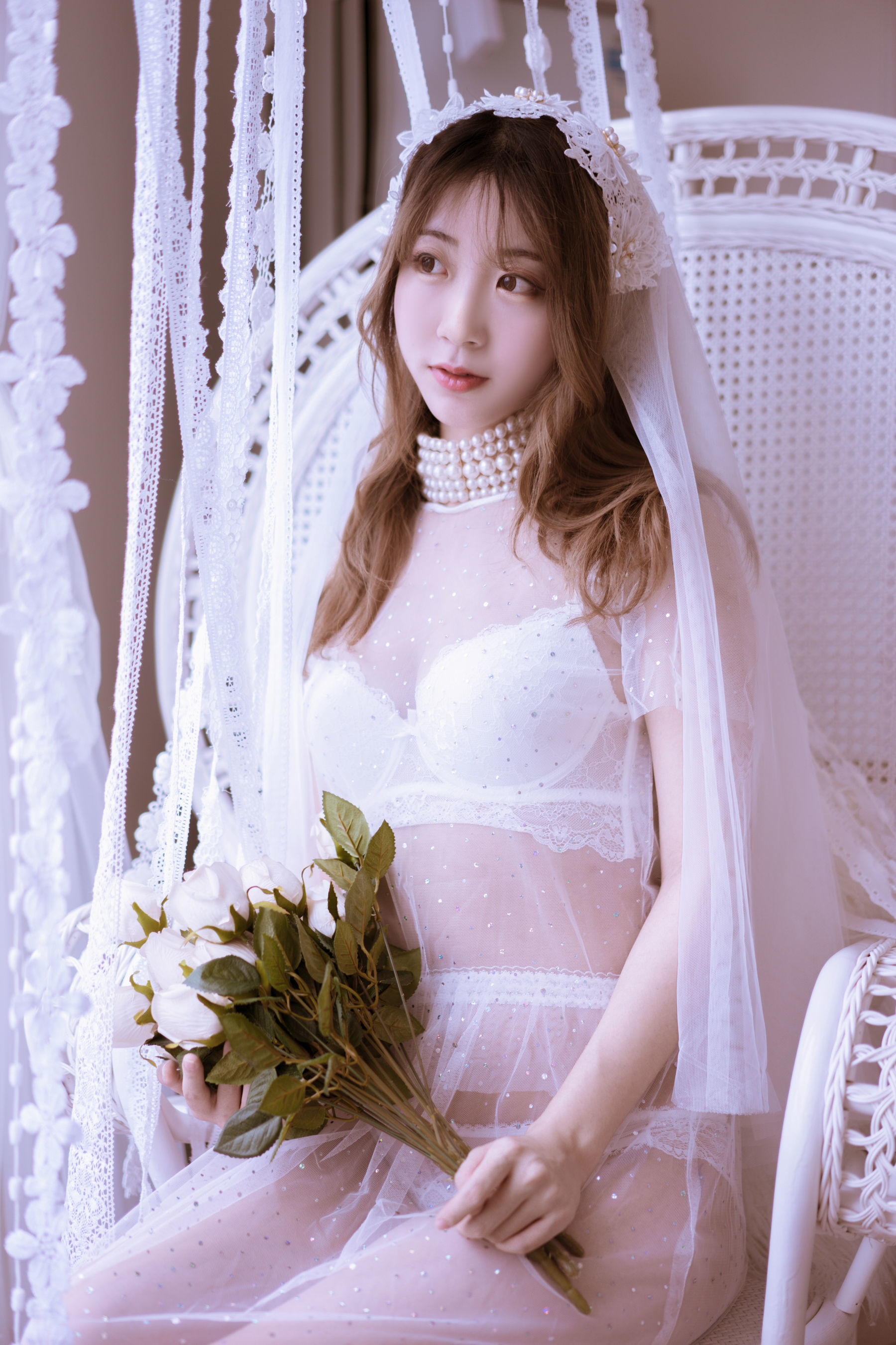 [萝莉COS] 黑川 - 年上彼女 婚纱+毛衣