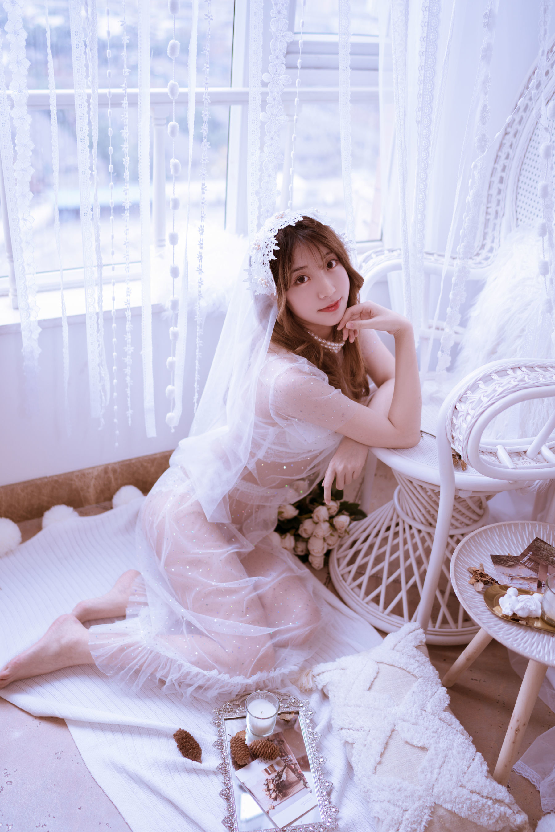 [萝莉COS] 黑川 - 年上彼女 婚纱+毛衣