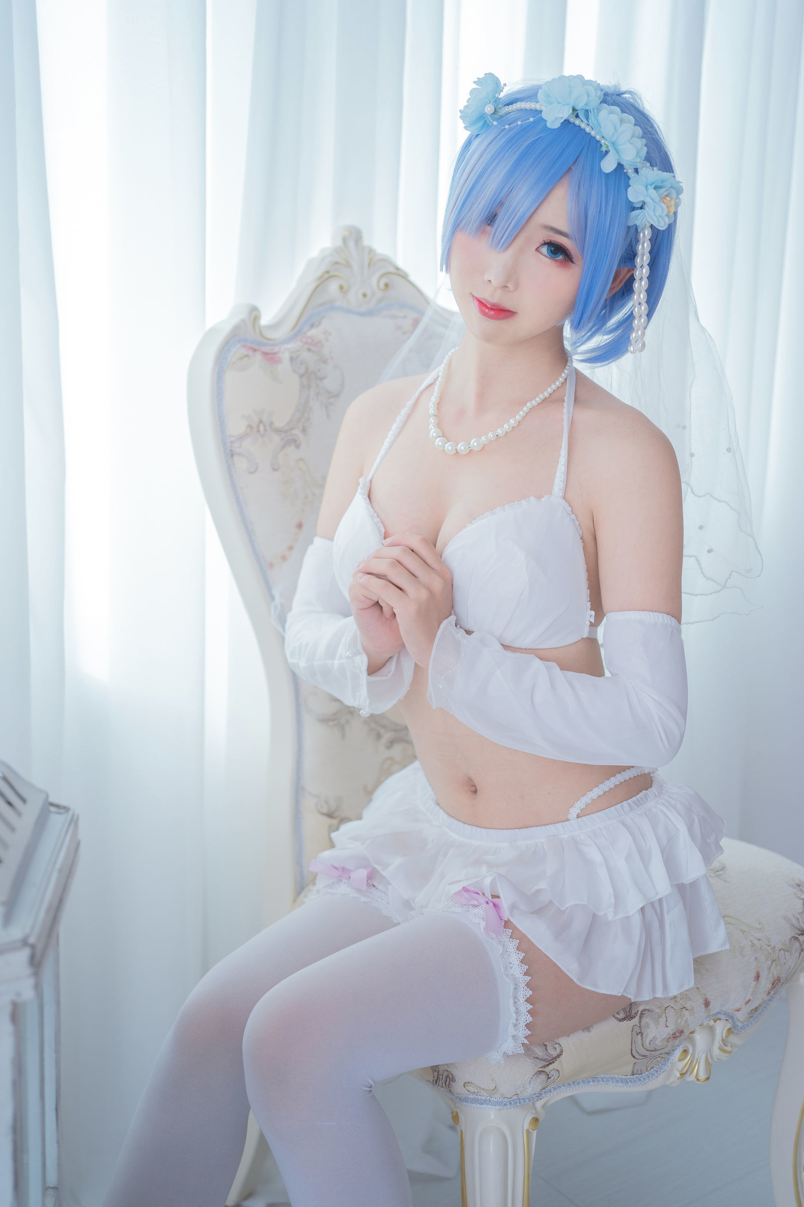 [萝莉COS] 面饼仙儿 - 花嫁蕾姆