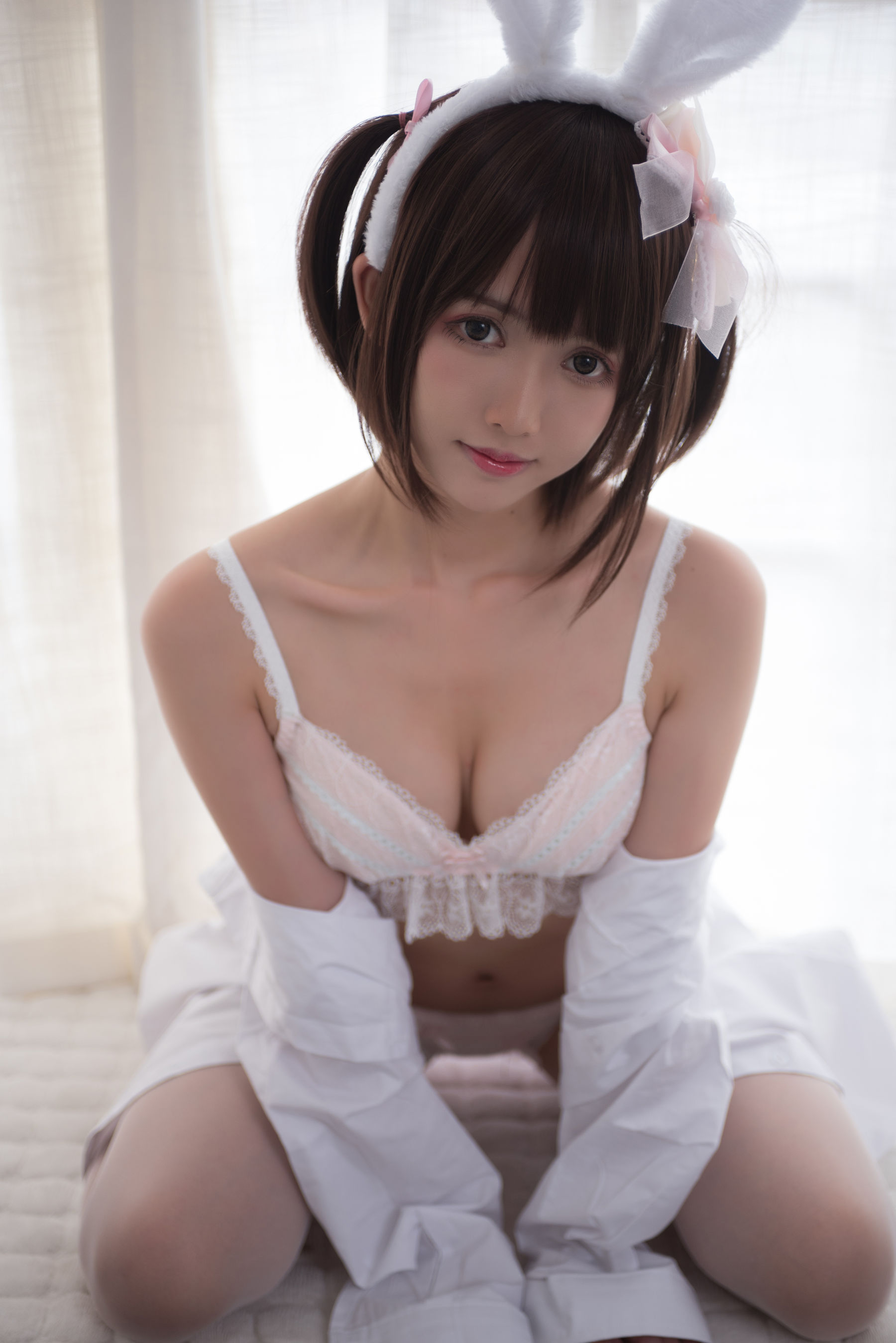 [萝莉COS] 鳗鱼霏儿 - 兽耳 白色蕾丝情趣