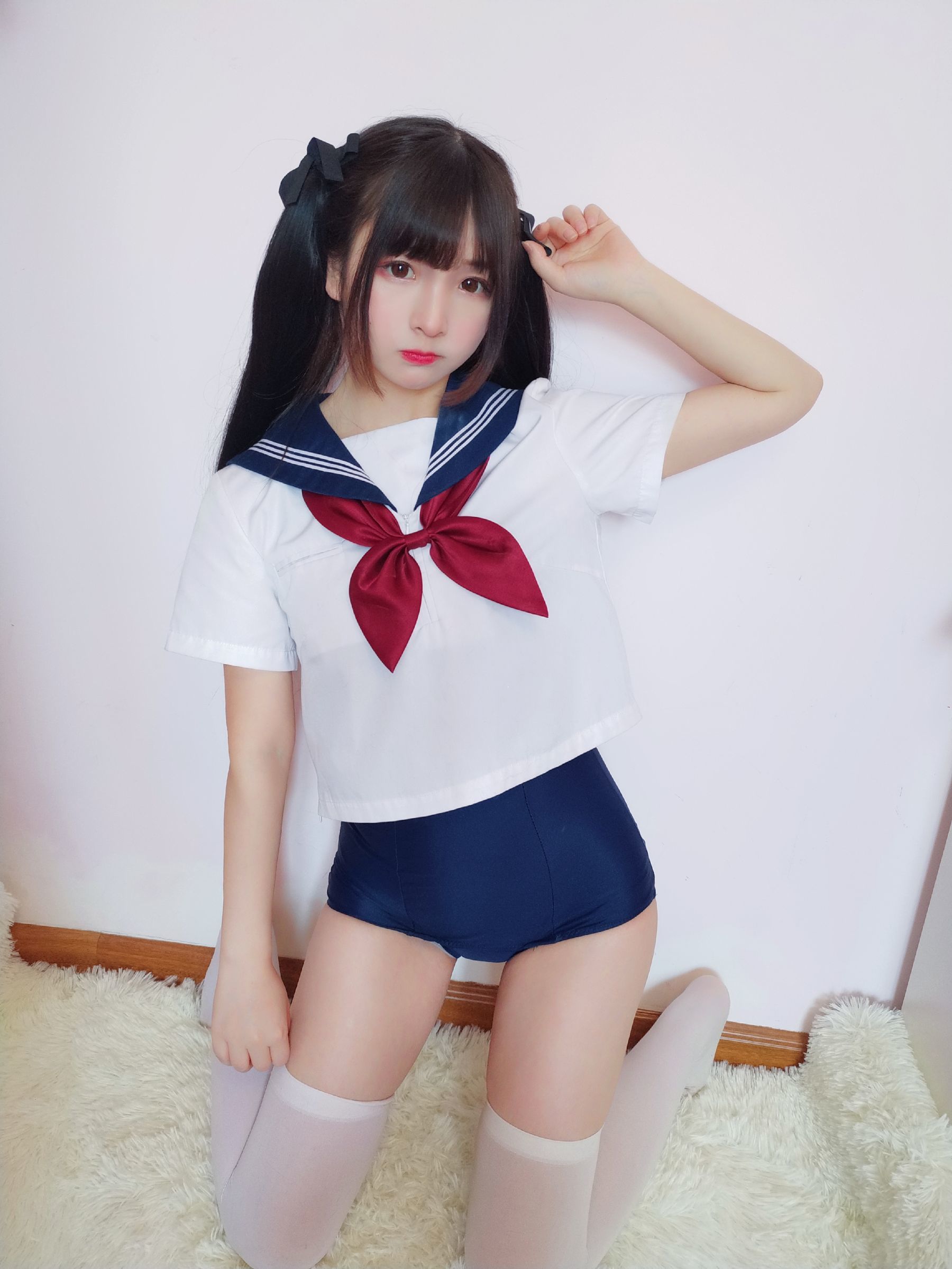 二次元美女古川kagura 水手服死库水