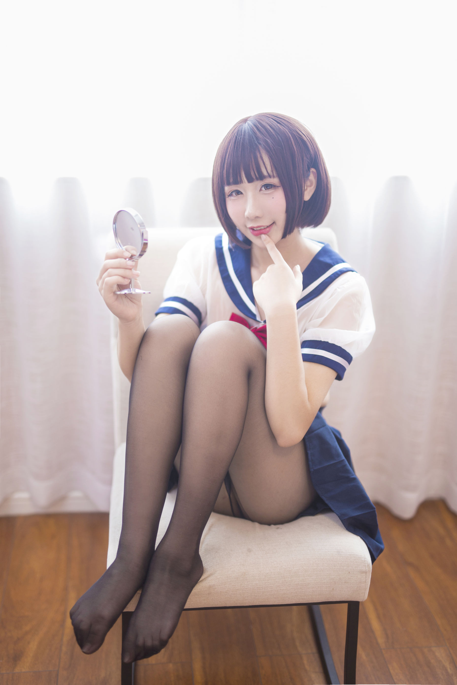 动漫博主九曲Jean JK透明制服