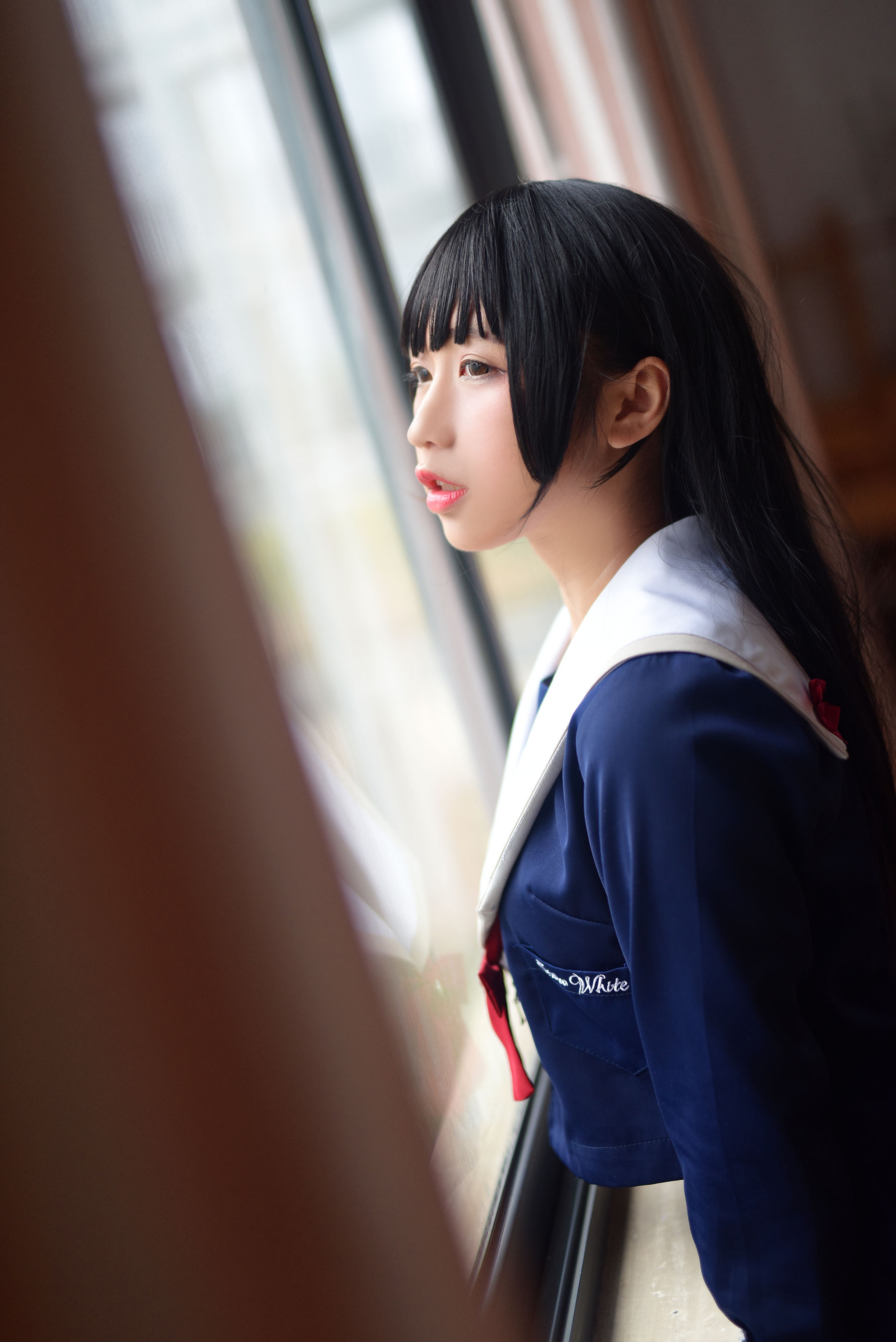 动漫博主九曲Jean JK露脐制服