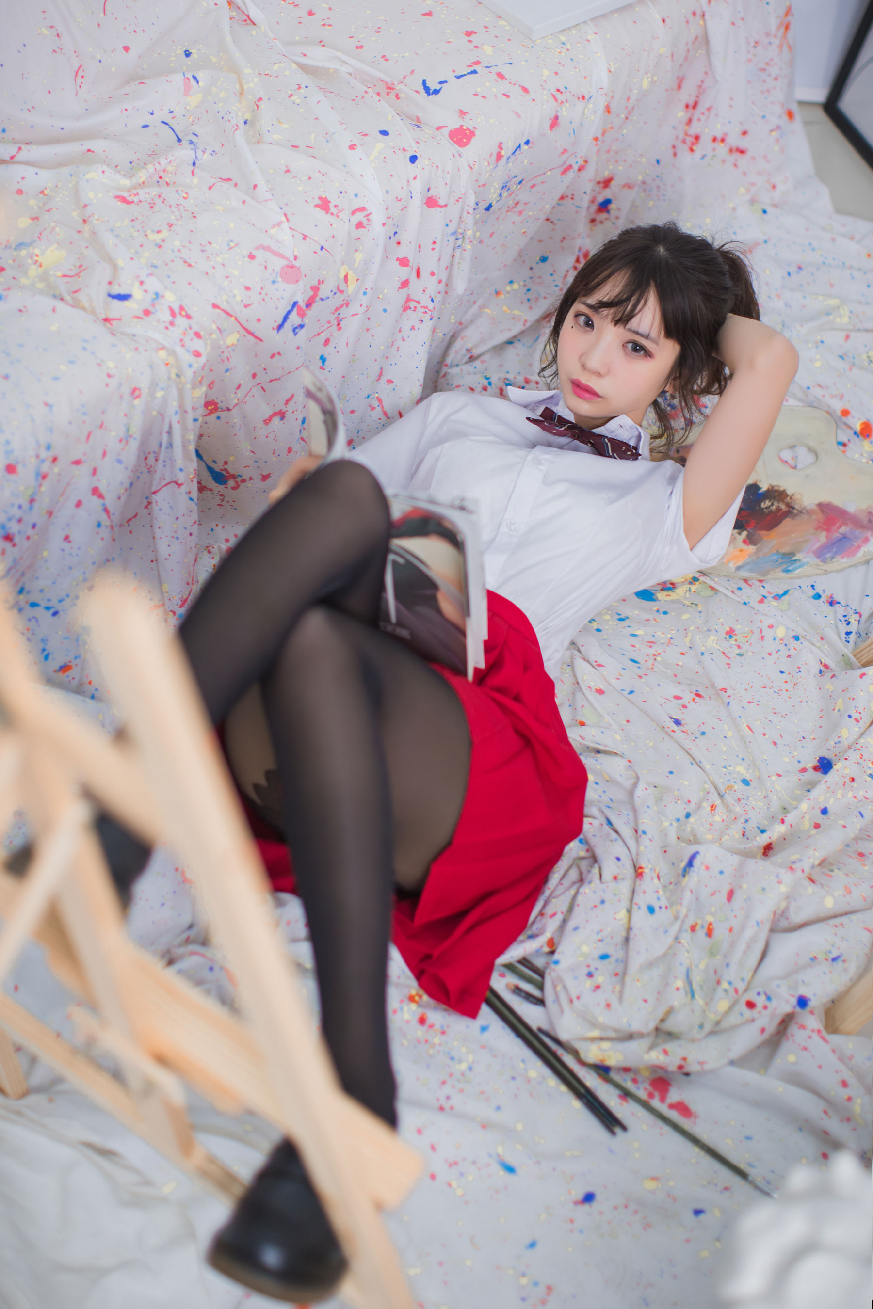 疯猫ss 画室JK少女