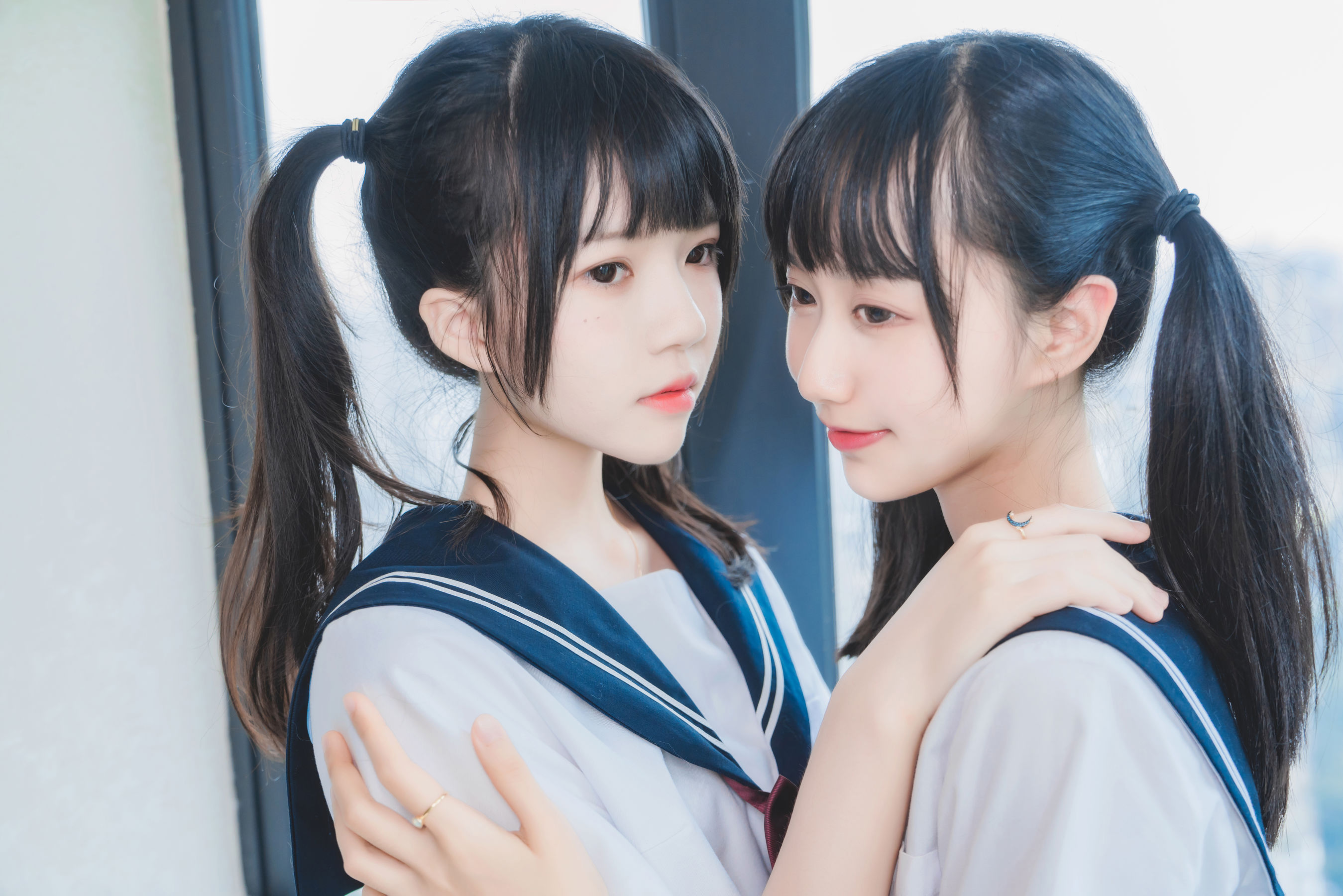 萌系小姐姐木绵绵OwO&桜桃喵 她(制服×制服)