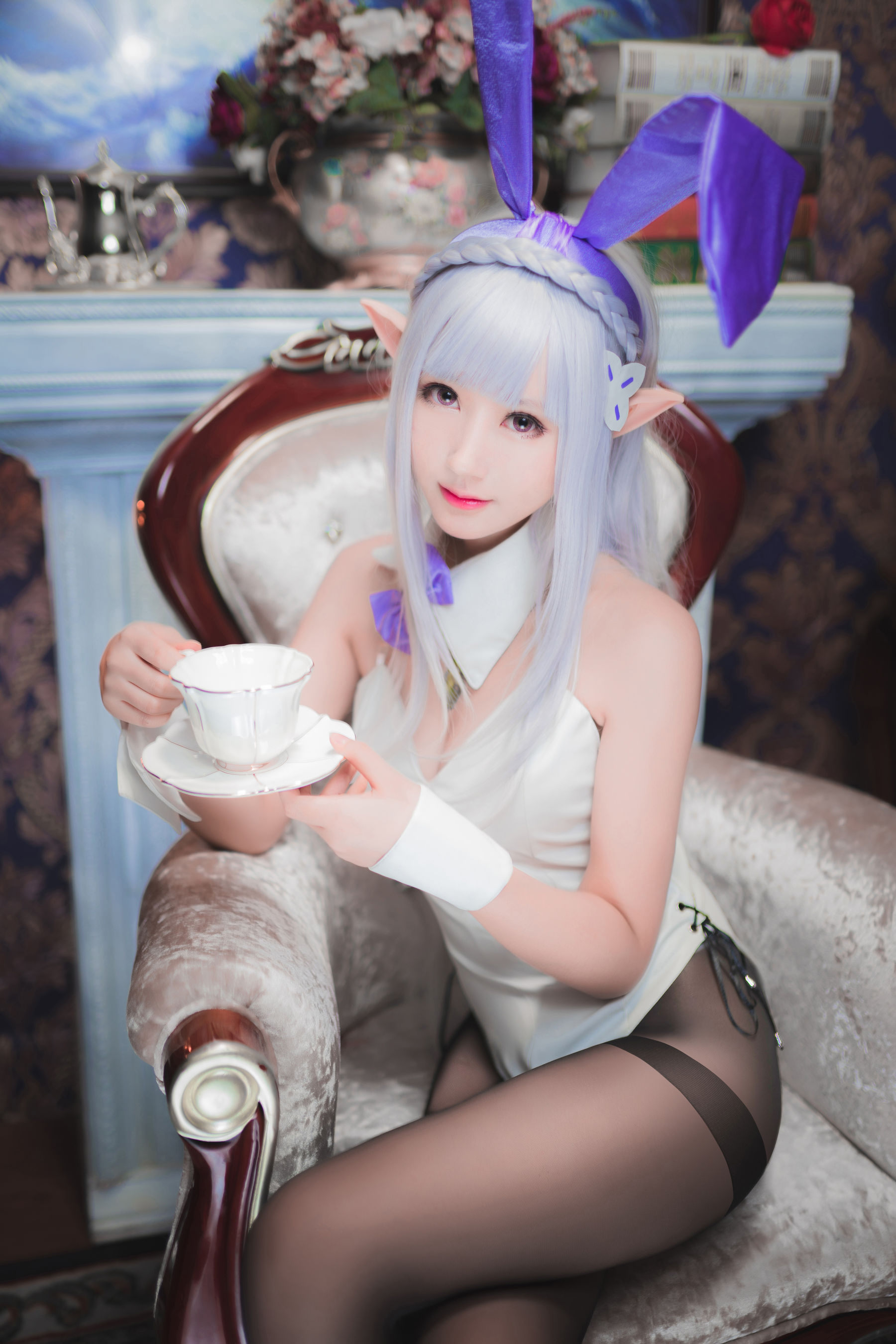 Cosplay沫小舞 – 艾米莉亚兔女郎