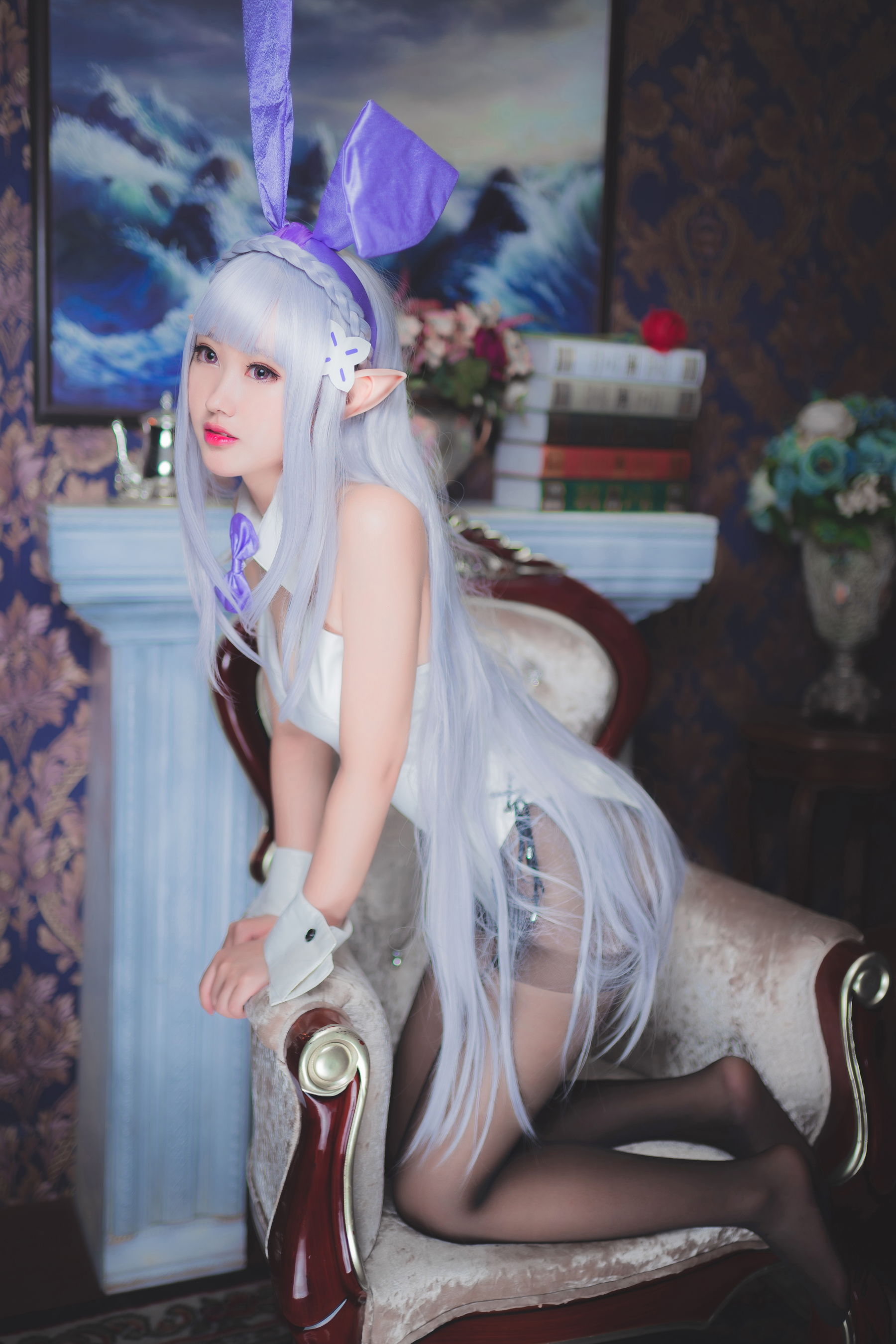 Cosplay沫小舞 – 艾米莉亚兔女郎