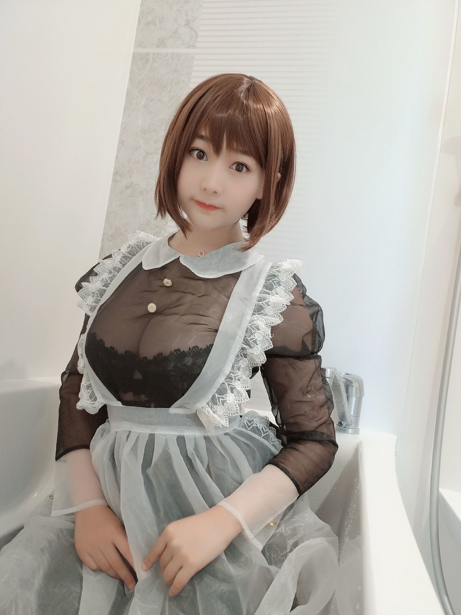 性感Coser三刀刀Miido 透明女仆