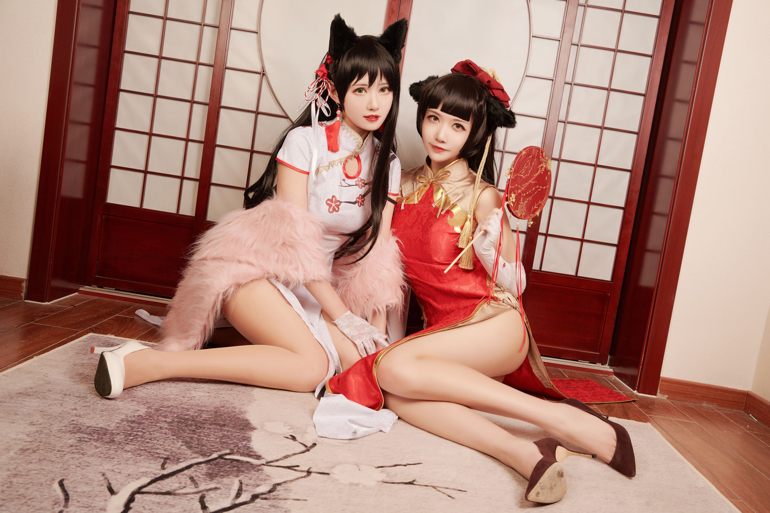 源纱希喵喵喵&Meiyi_烛墨 犬獒旗袍