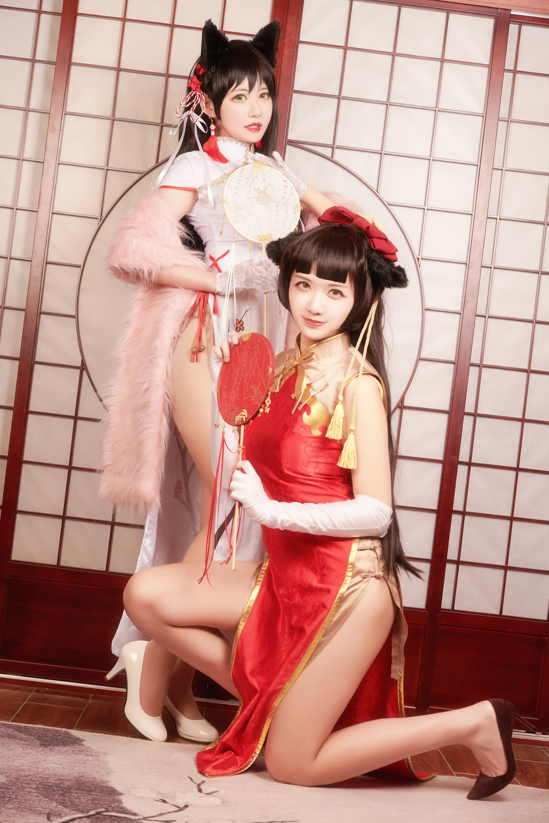源纱希喵喵喵&Meiyi_烛墨 犬獒旗袍