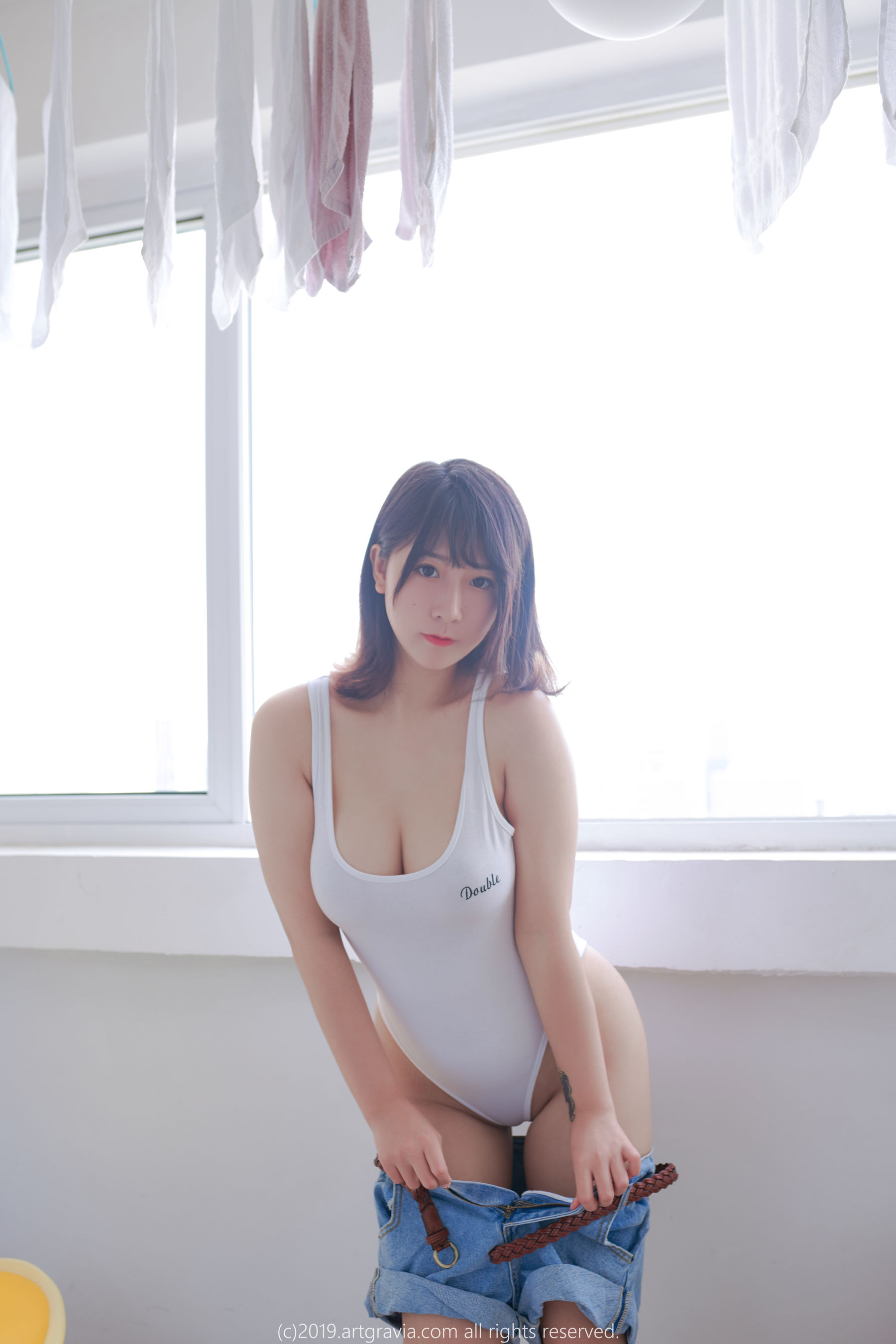 [ARTGRAVIA] 猫九酱Sakura 高叉连体衣&齐逼小短裙