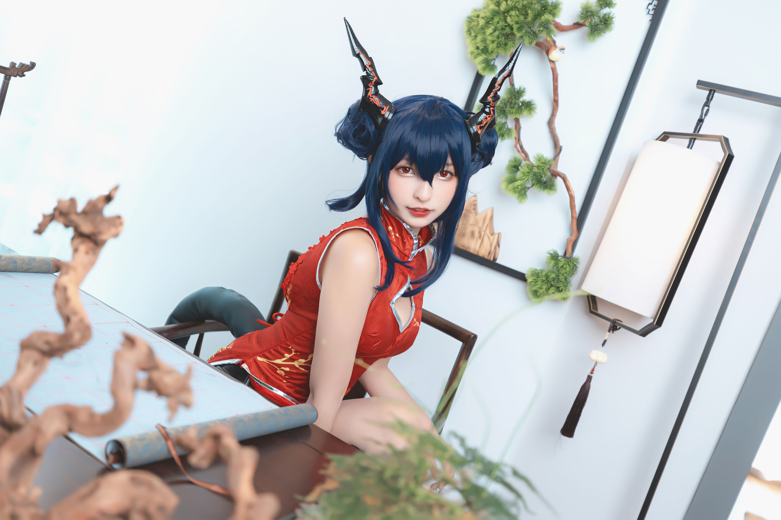 [Cosplay写真] 萝莉神楽坂真冬 - 旗袍魔女