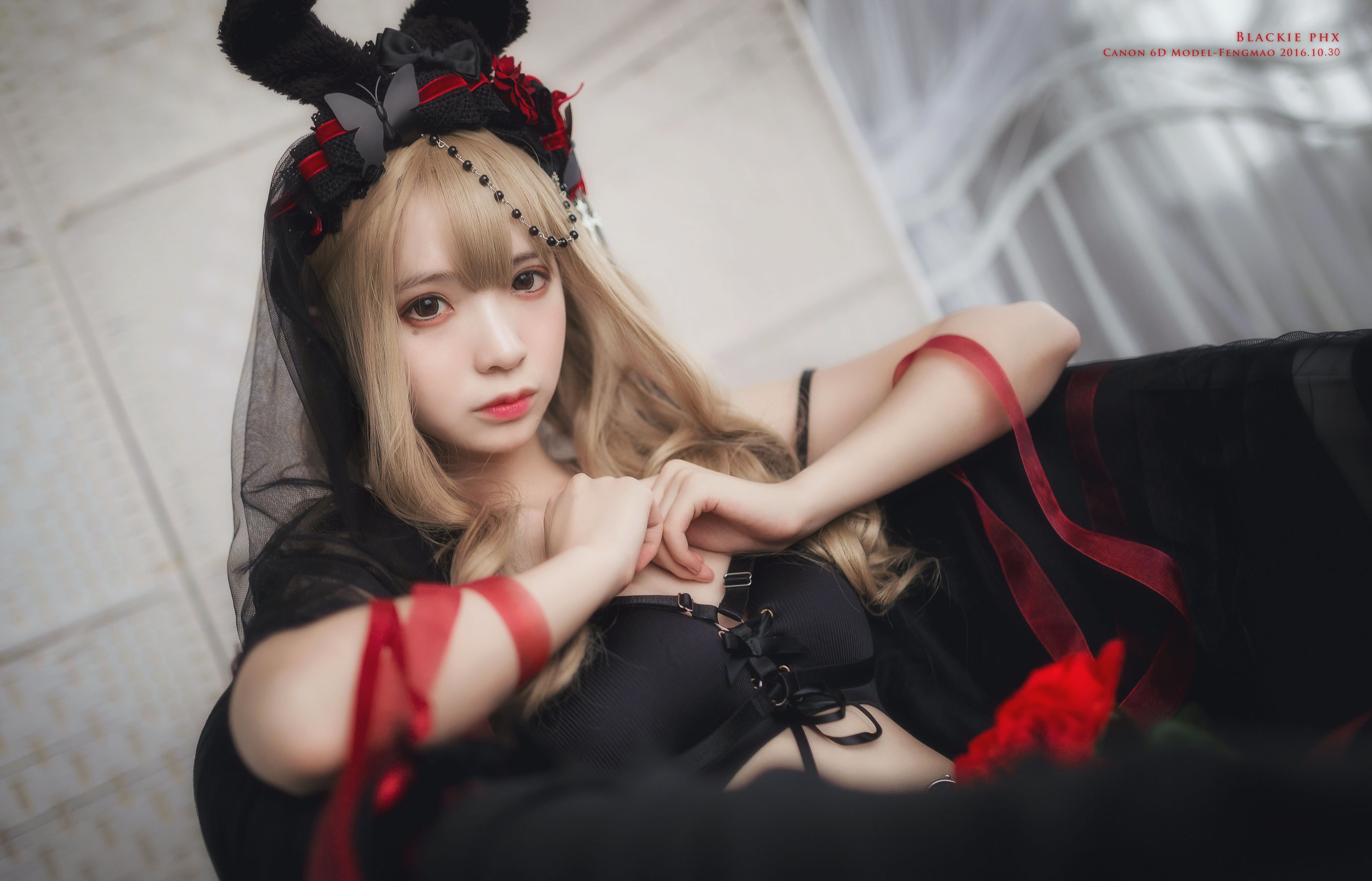 [Cosplay写真] 疯猫ss - 黑色玫瑰