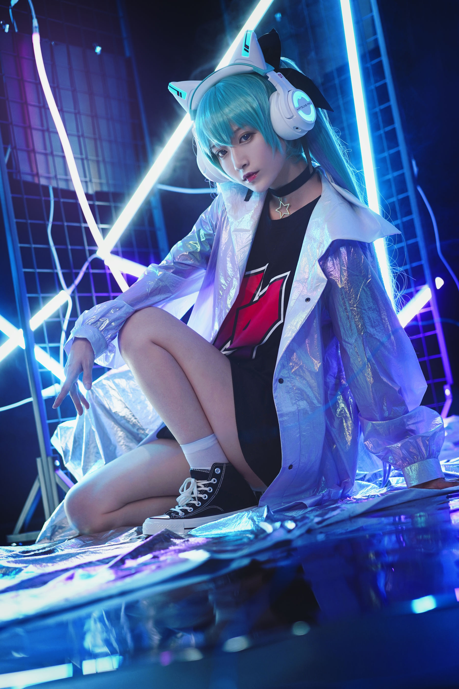 [Cosplay写真] 动漫博主铁板烧鬼舞w - 妖舞耳机miku