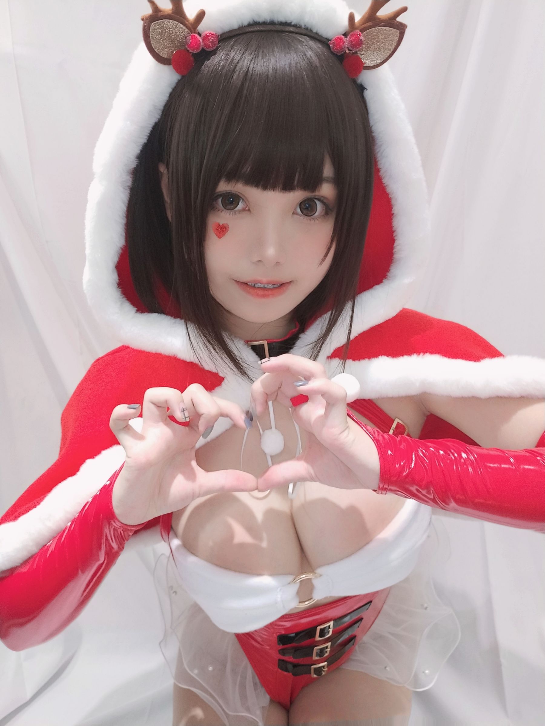 [Cosplay写真] 萌系小姐姐蜜汁猫裘 - 圣诞自拍