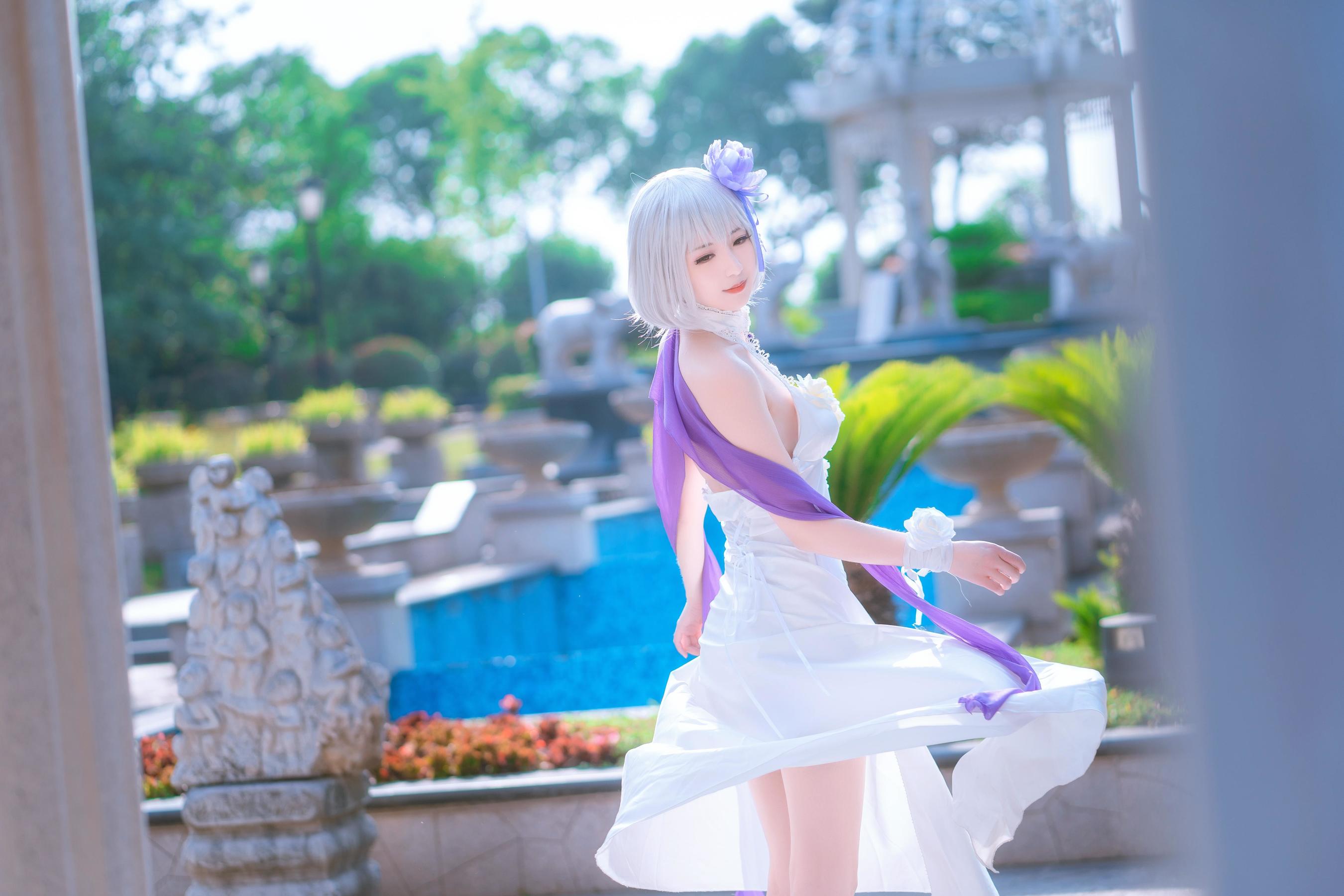 [Cosplay写真] 小姐姐弥音音ww - 天狼星 纯白蔷薇