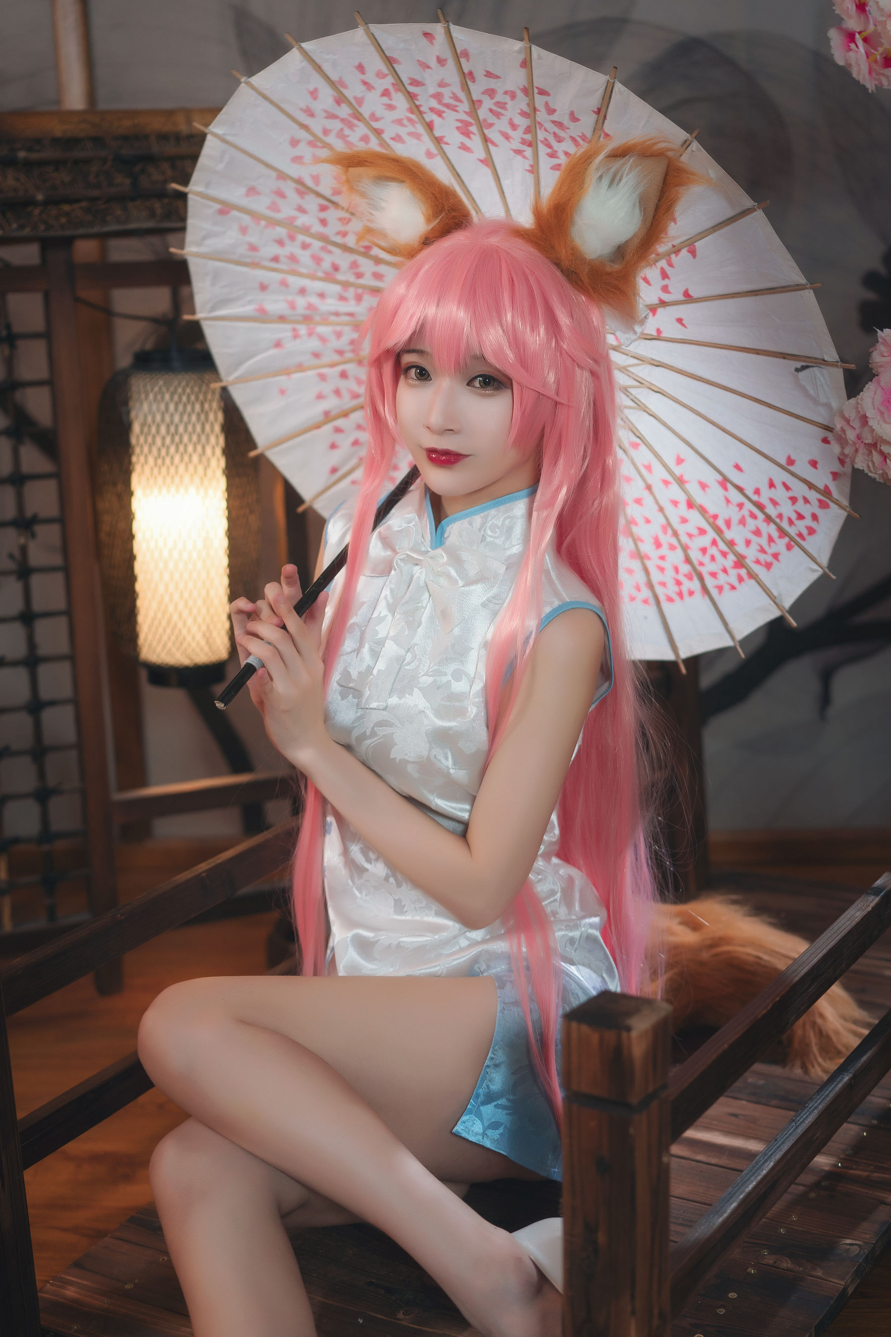 [Cosplay写真] 动漫博主铁板烧鬼舞w - 玉藻前 旗袍