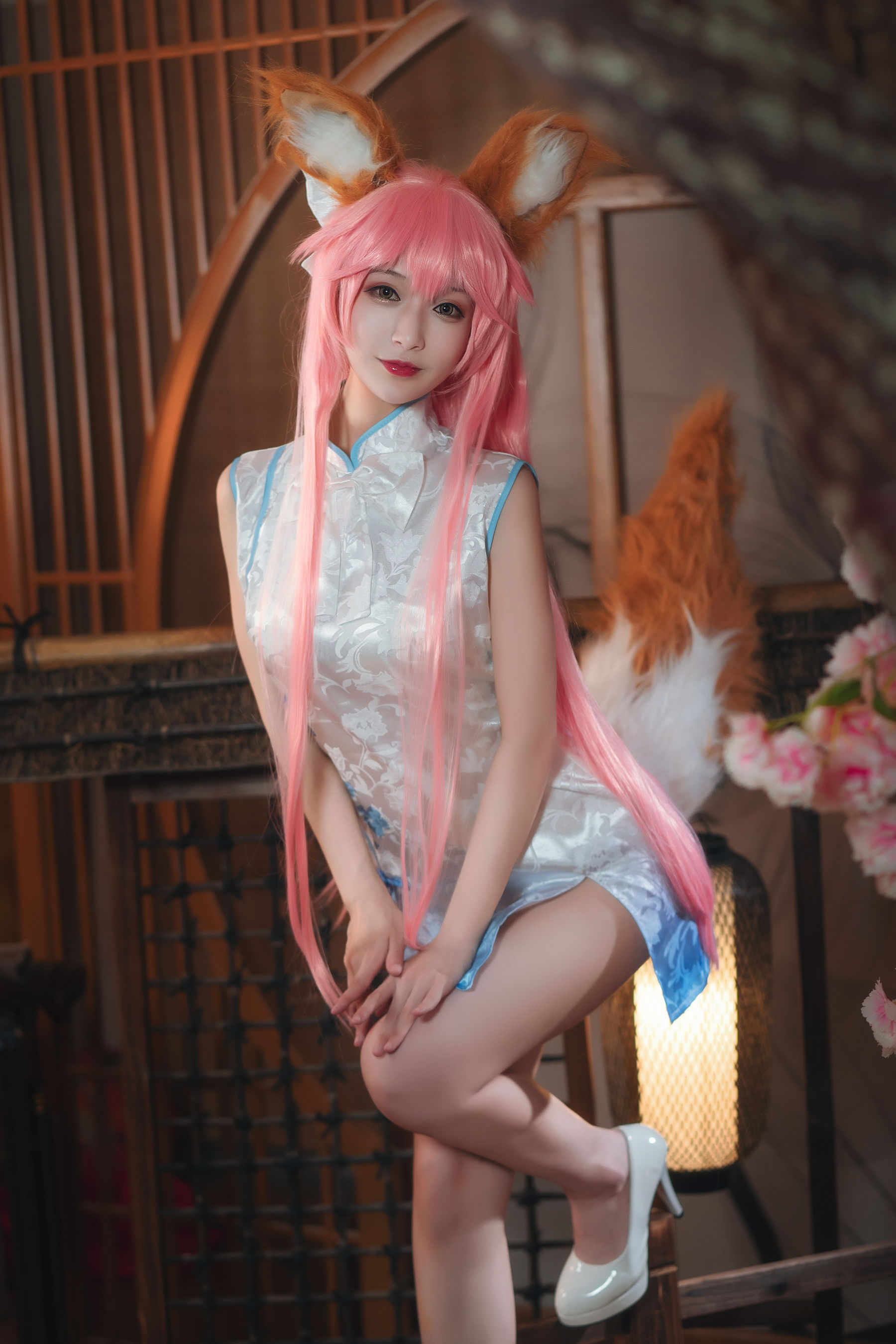 [Cosplay写真] 动漫博主铁板烧鬼舞w - 玉藻前 旗袍