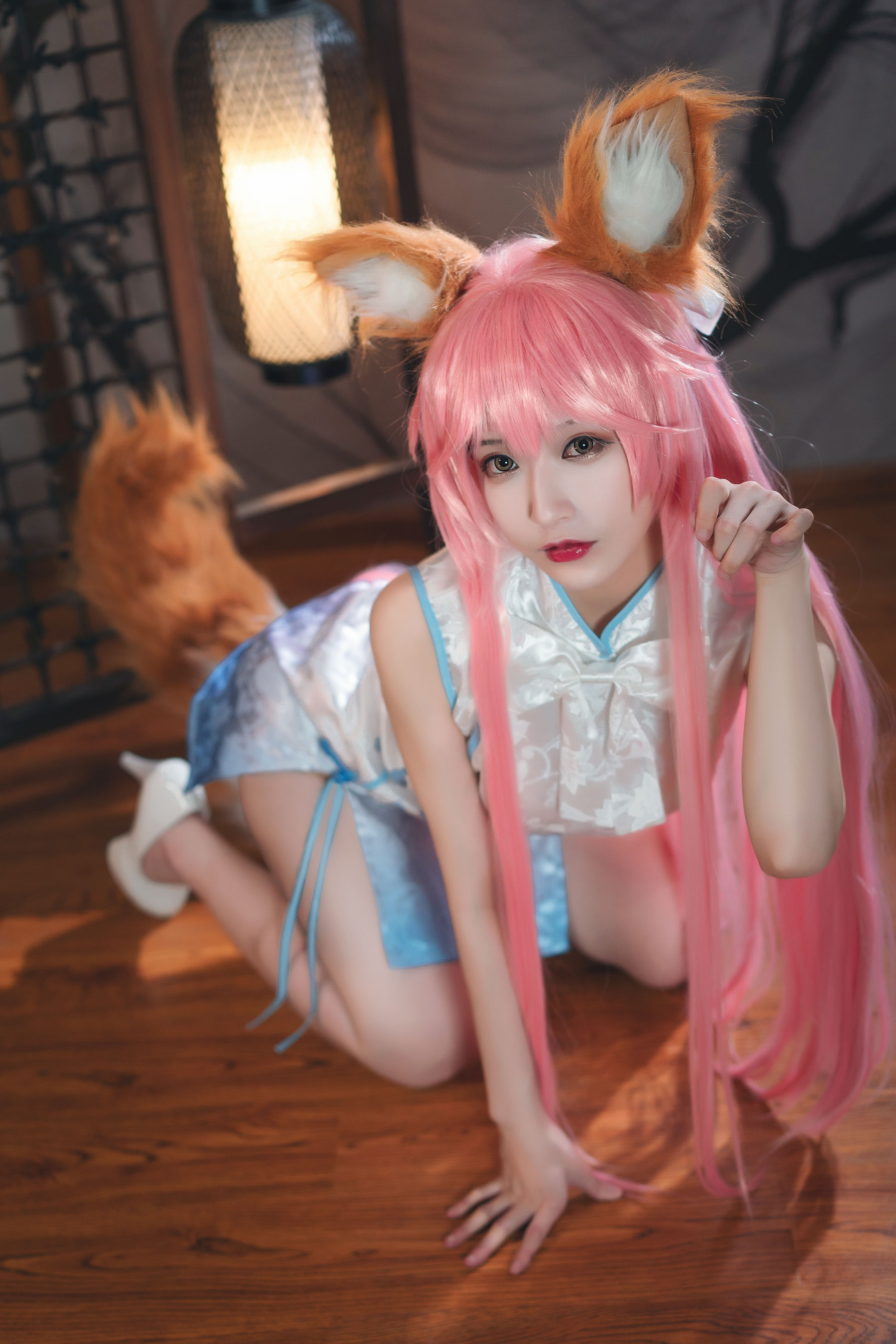 [Cosplay写真] 动漫博主铁板烧鬼舞w - 玉藻前 旗袍