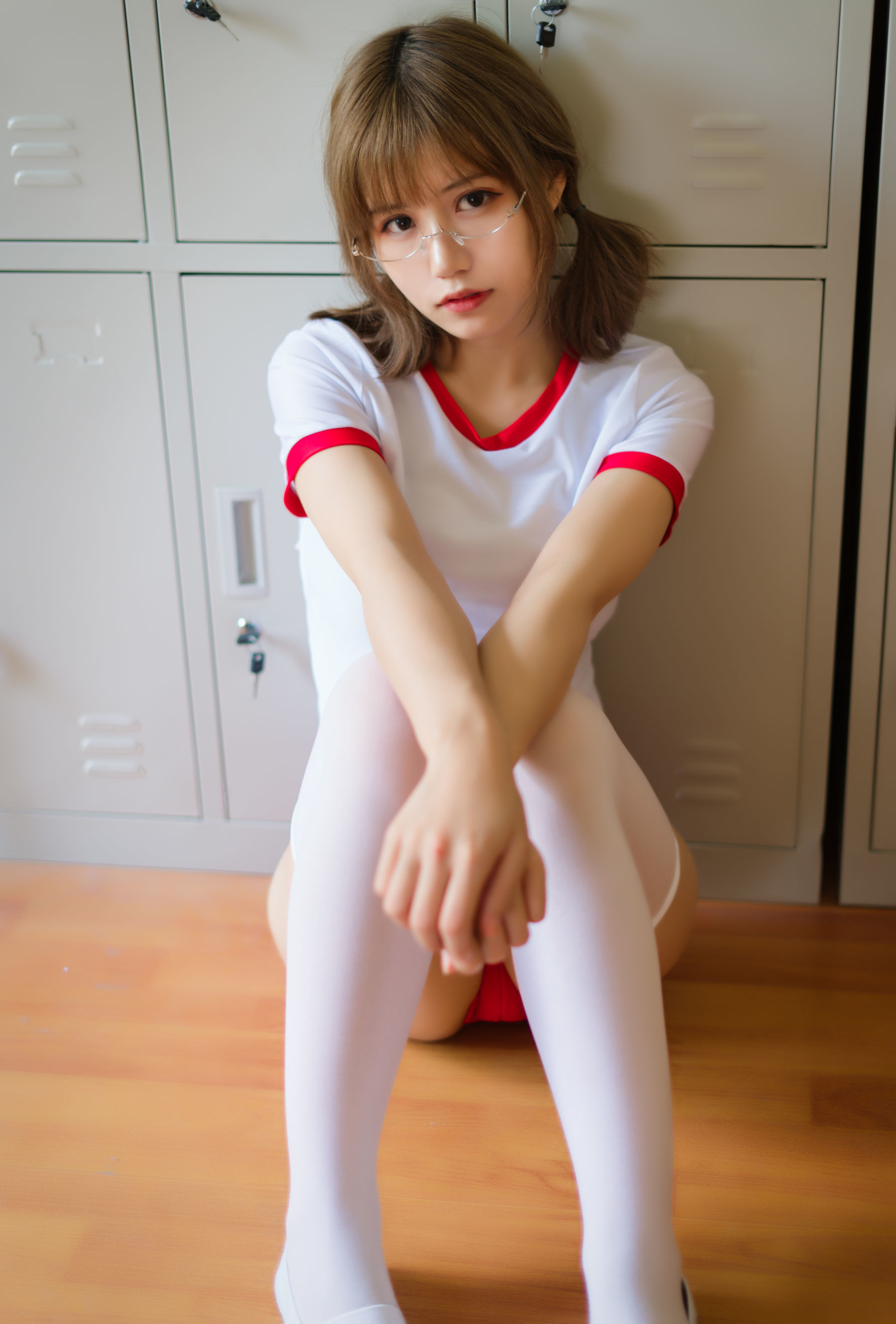 [网红COSER] 动漫博主小仓千代w - 红色体操服