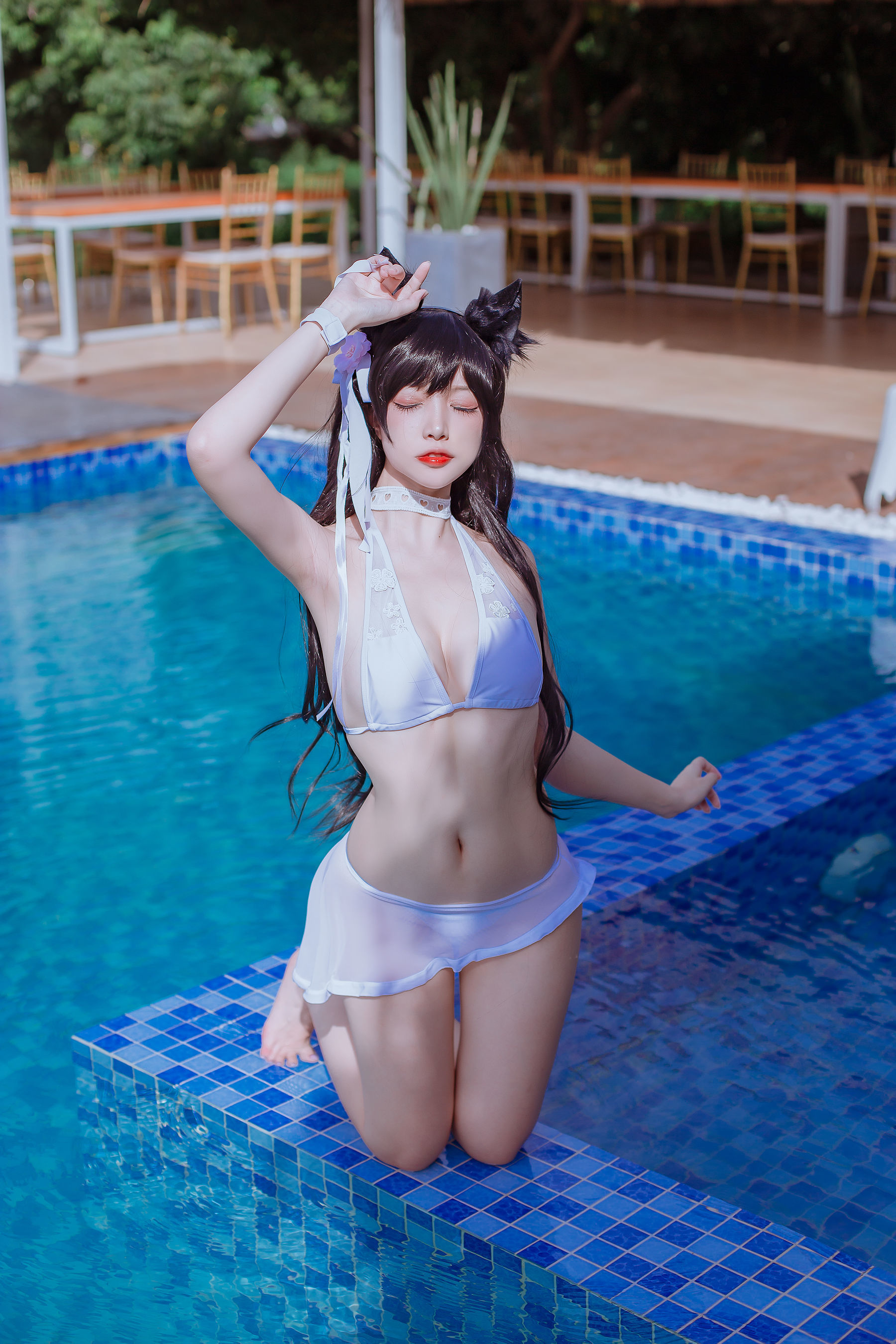 [网红COSER] 人气Coser二佐Nisa - 犬之眷之碧蓝爱宕 泳装