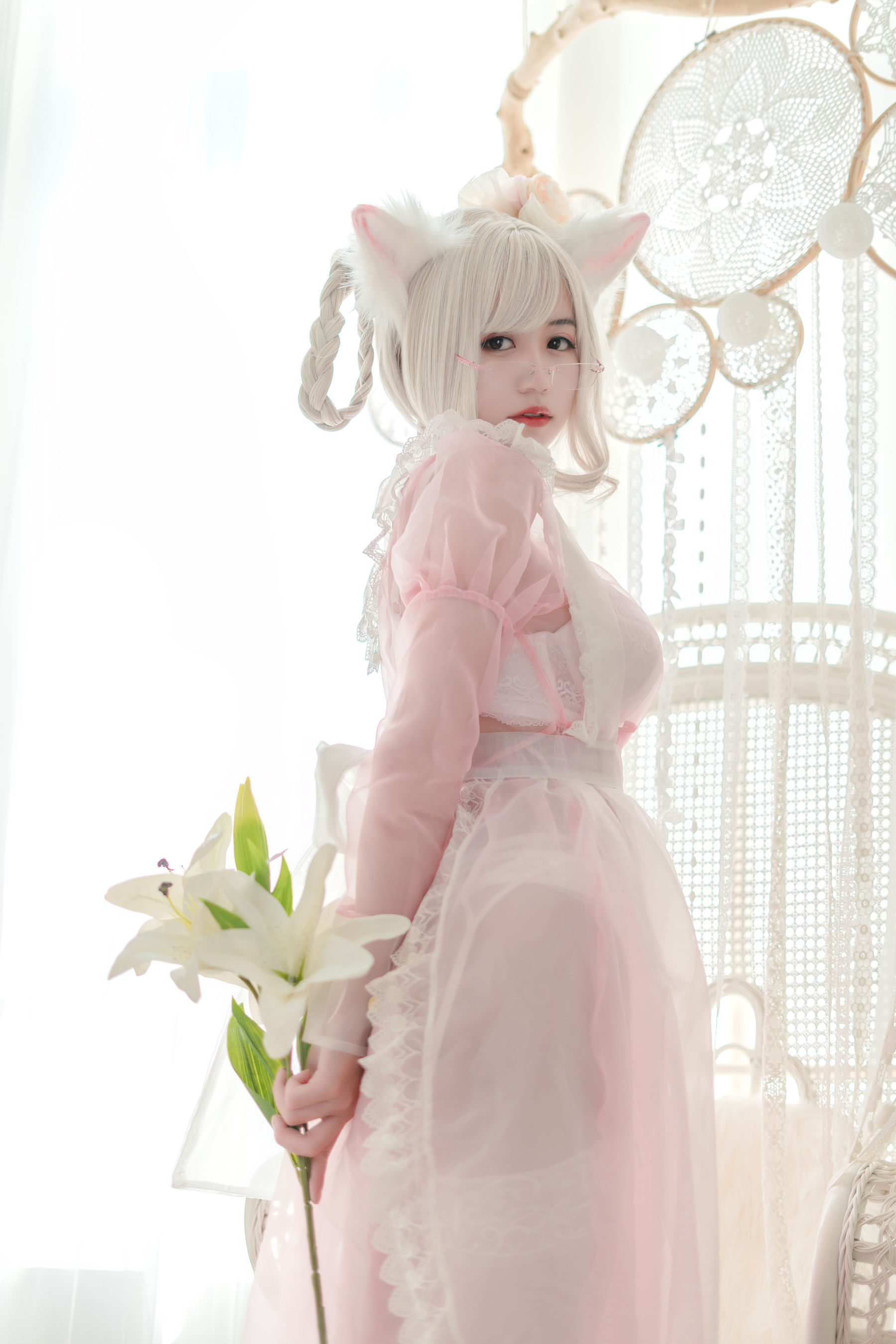 [网红COSER] 动漫博主小仓千代w - 透明粉色女仆