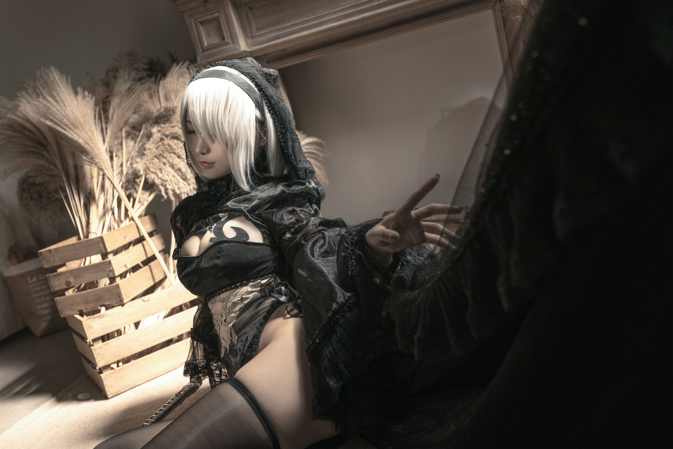[Cosplay] 动漫博主蠢沫沫 - 尼尔纪元 黑花嫁