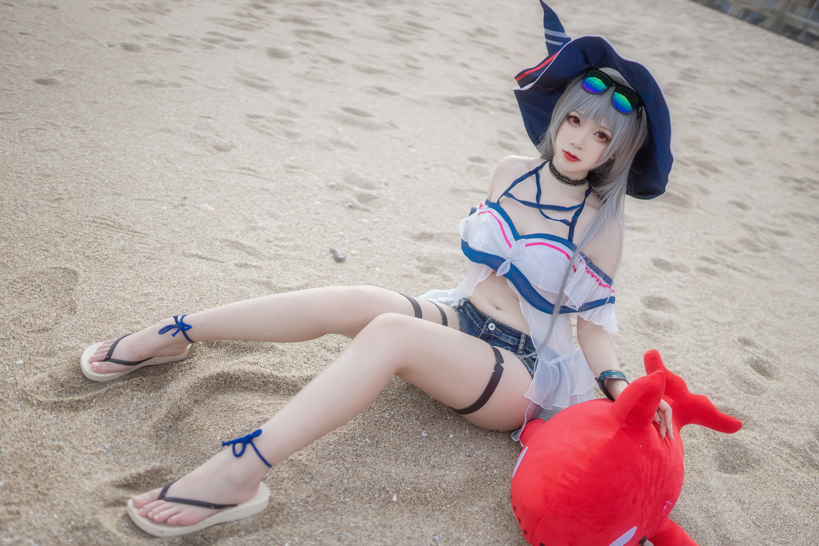 [Cosplay] 动漫博主樱落酱w - 斯卡蒂泳装