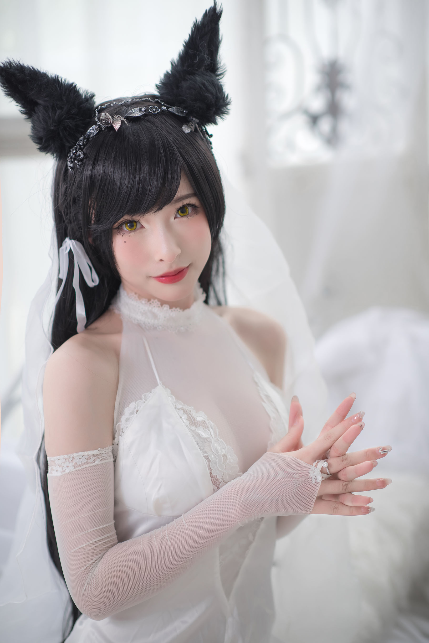 [COS福利] 尤物清水由乃 - 爱宕婚纱