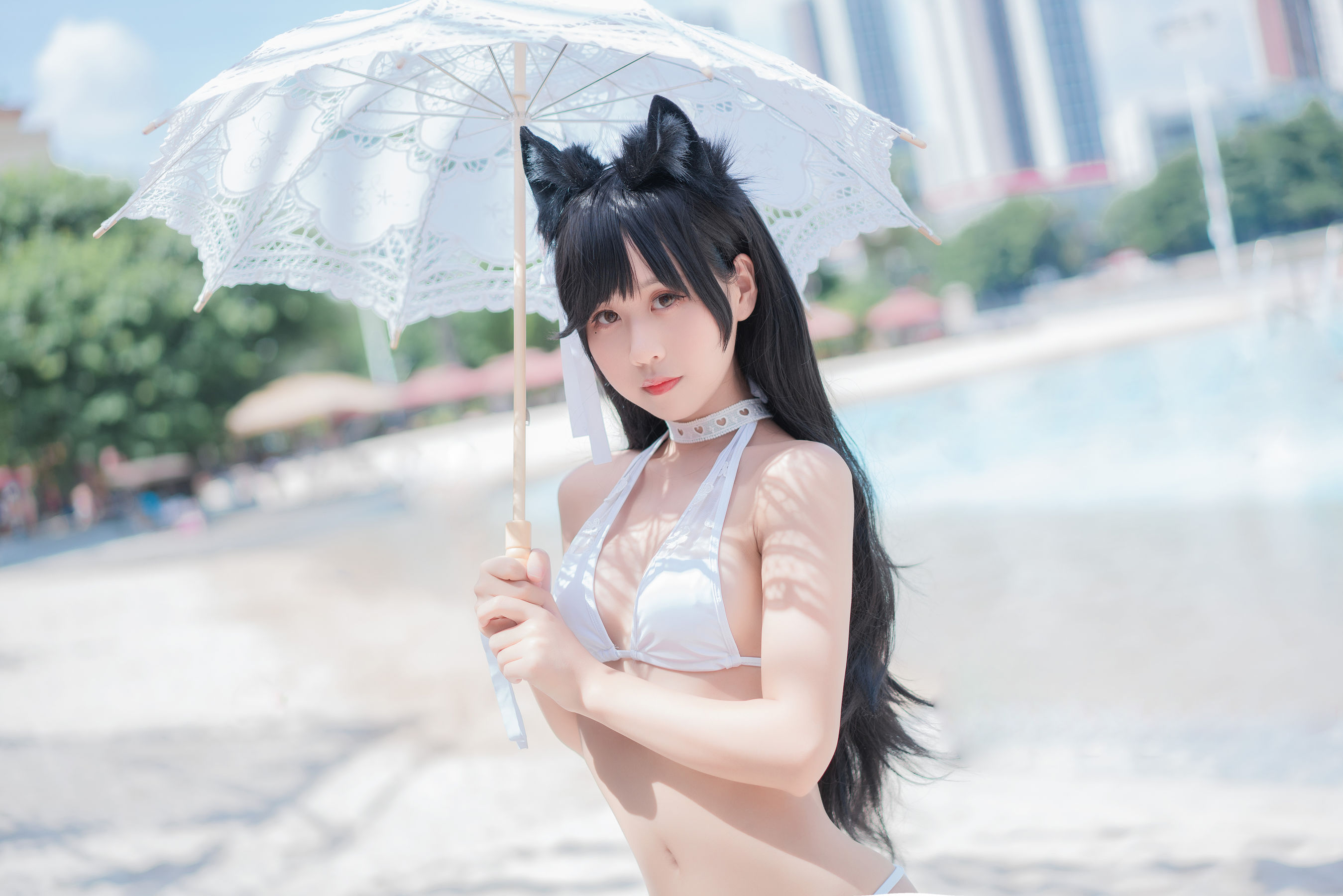 [COS福利] 阳光美少女萌芽儿o0 - 爱宕泳装