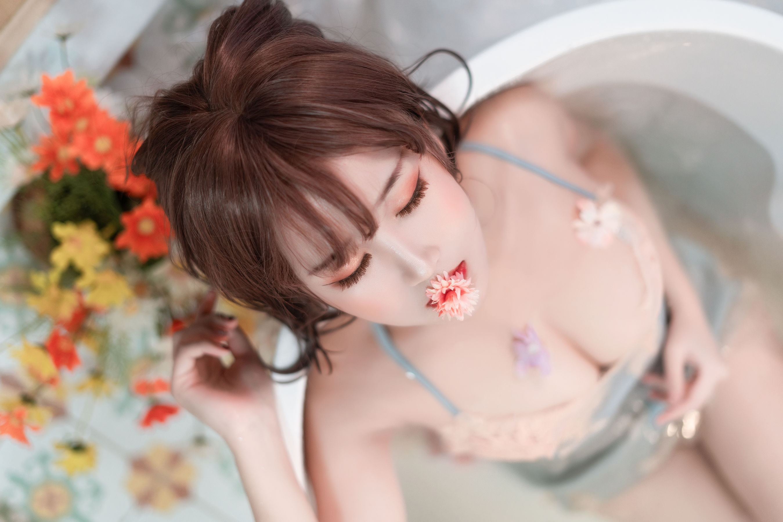 [COS福利] 微博妹子三度_69 - 蓝睡裙