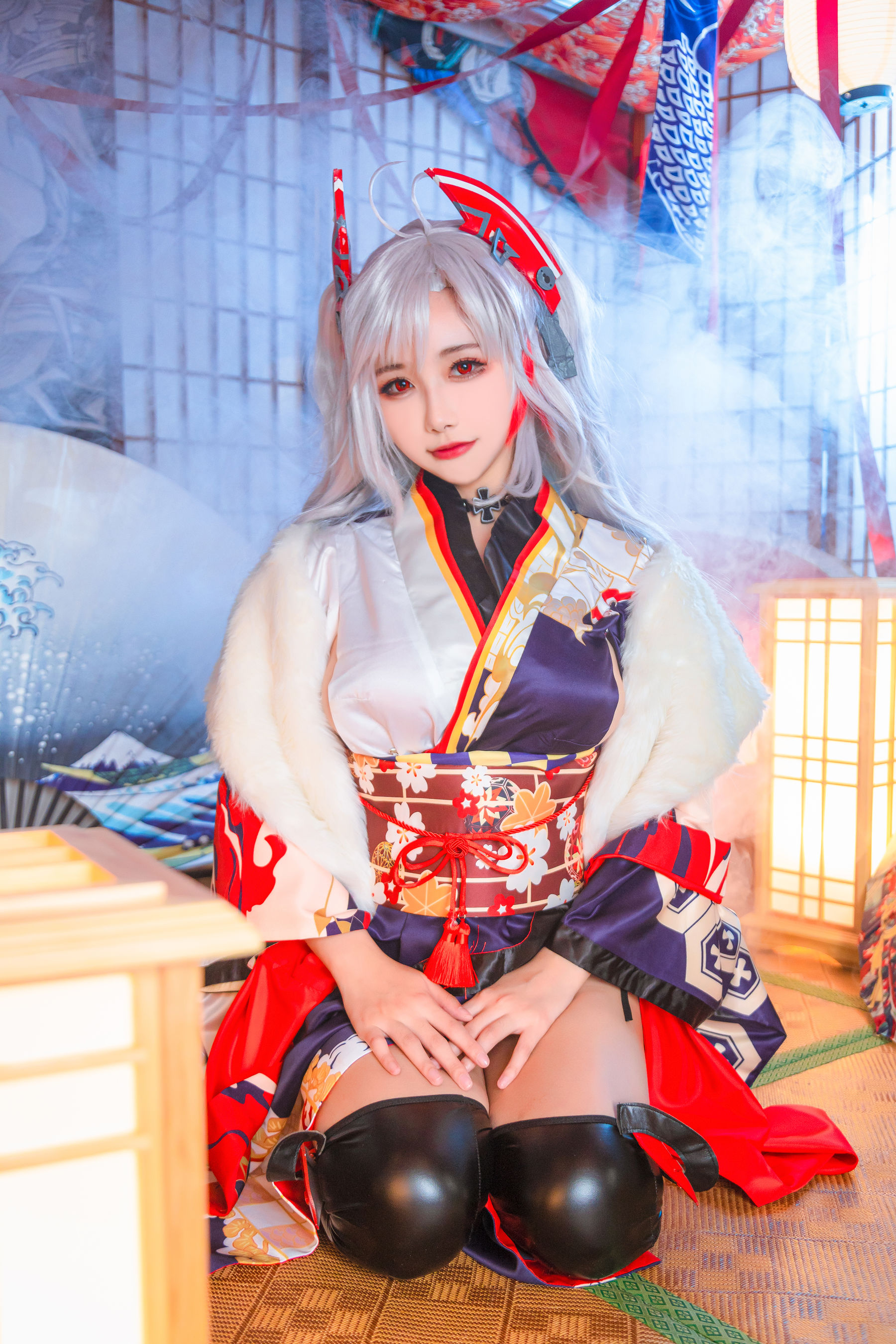 [COS福利] 微博妹子Momoko葵葵 - 欧根之和服