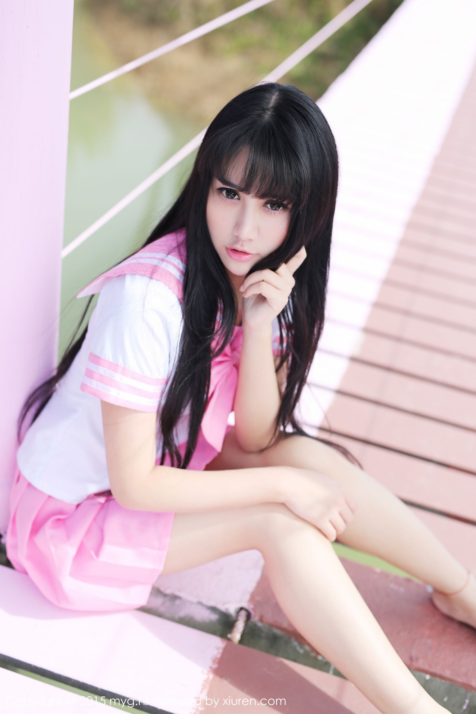 杨晓青儿《泰国Pai县》校服+热裤+内衣 [美媛馆MyGirl] Vol.099 