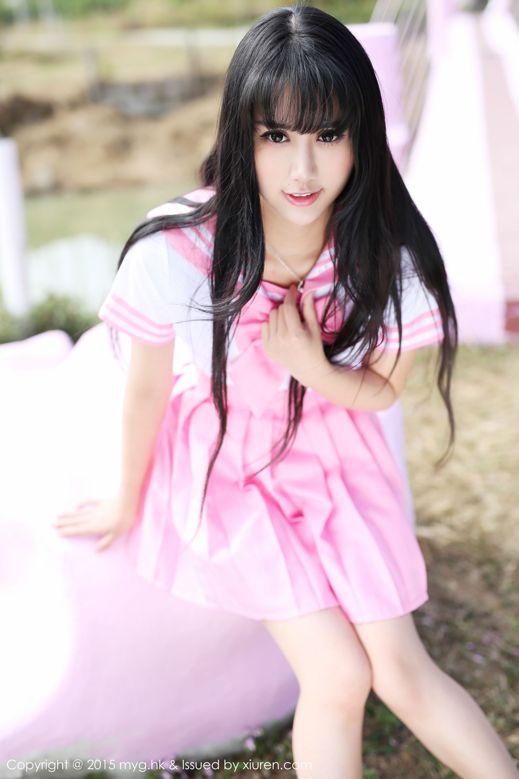 杨晓青儿《泰国Pai县》校服+热裤+内衣 [美媛馆MyGirl] Vol.099 