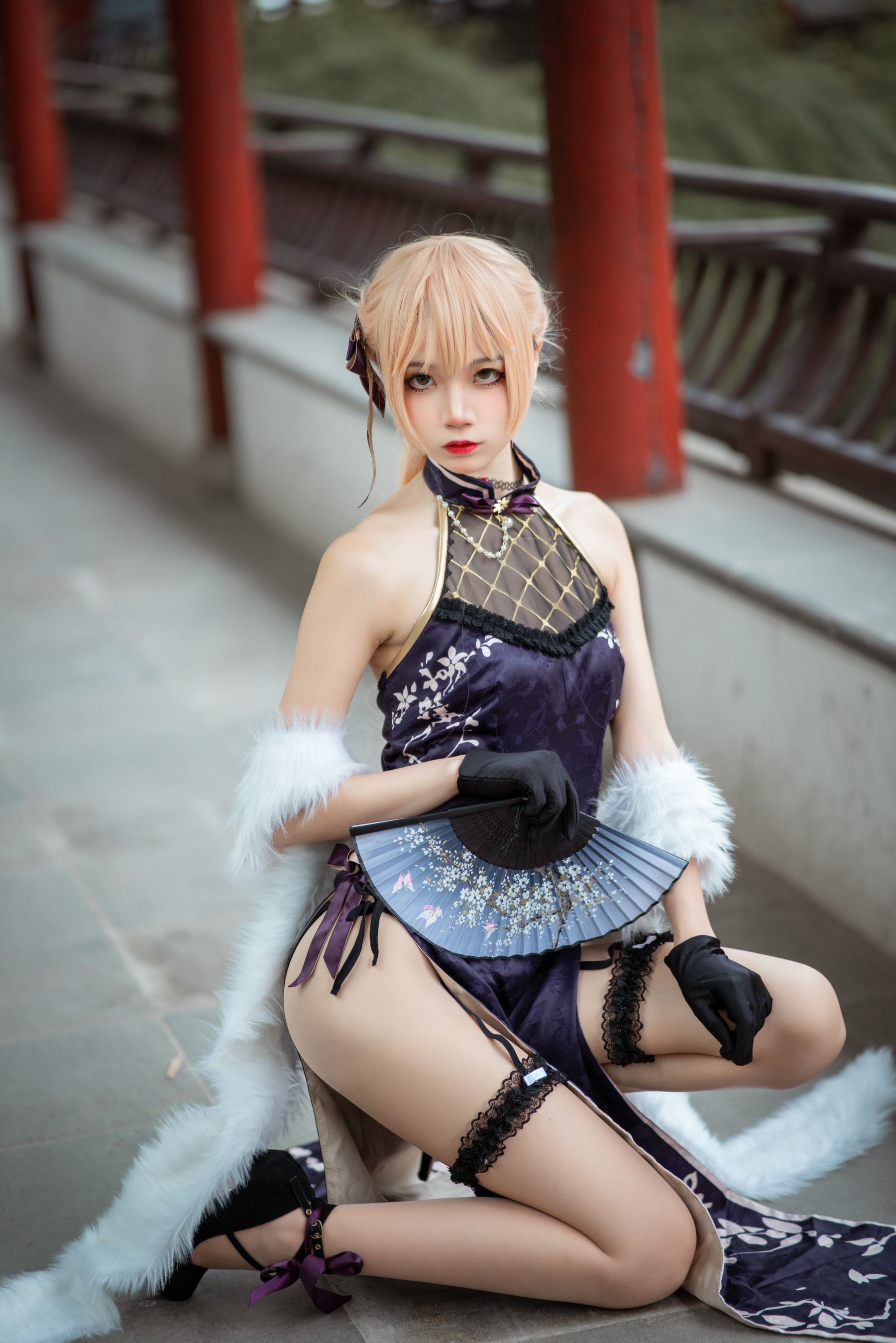 [COS福利] 清纯少女五更百鬼 - OTS-14旗袍